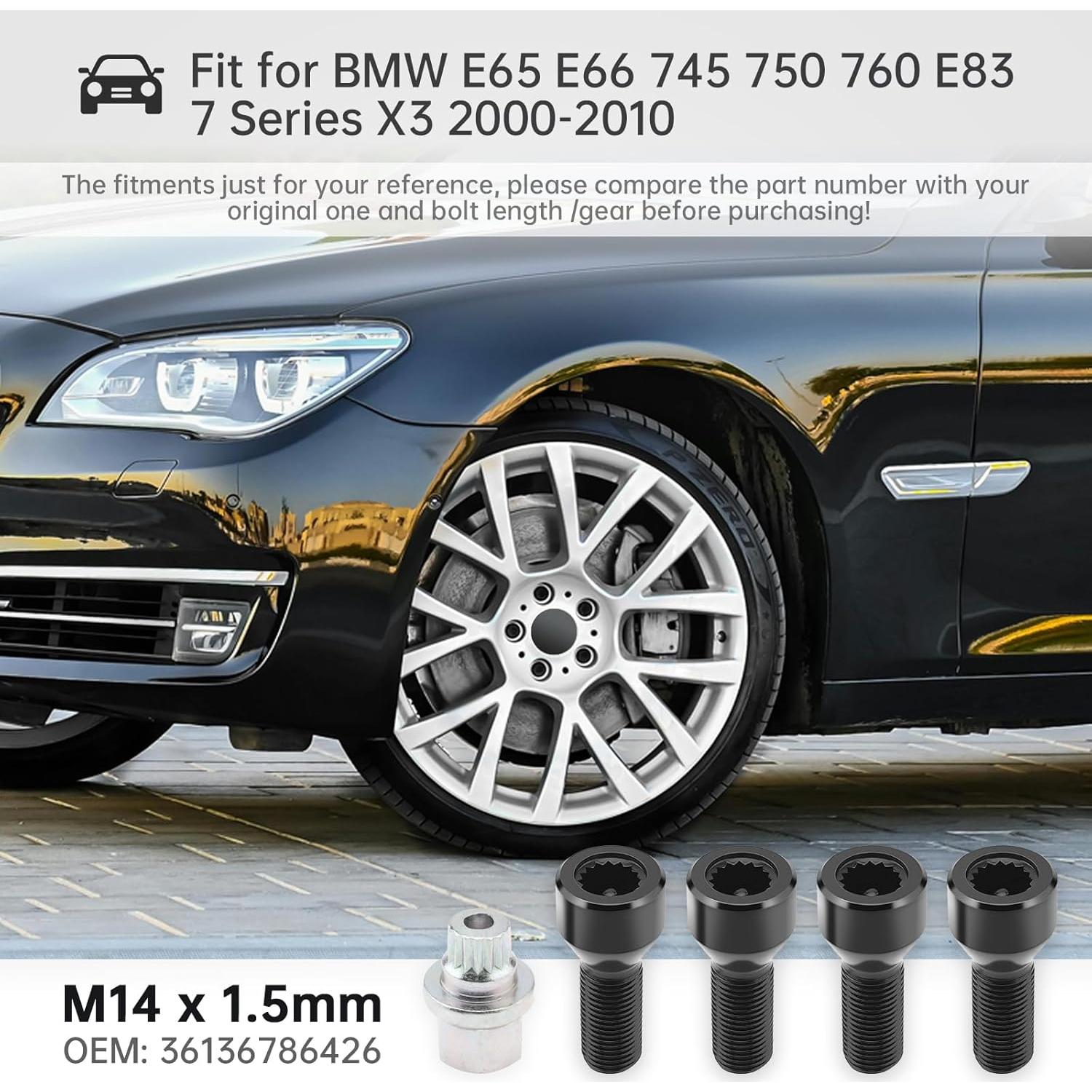 Juego de 5 Tuercas de Seguridad BMW E65 E66 745 750 760