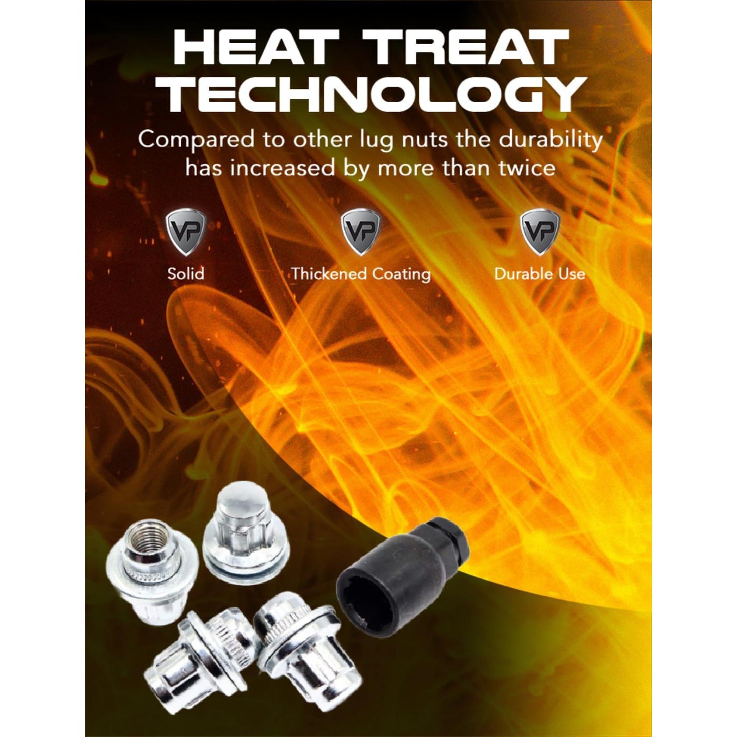 Juego de 4 Tuercas de Rueda Cromadas Veritek 12x1.25mm para Nissan