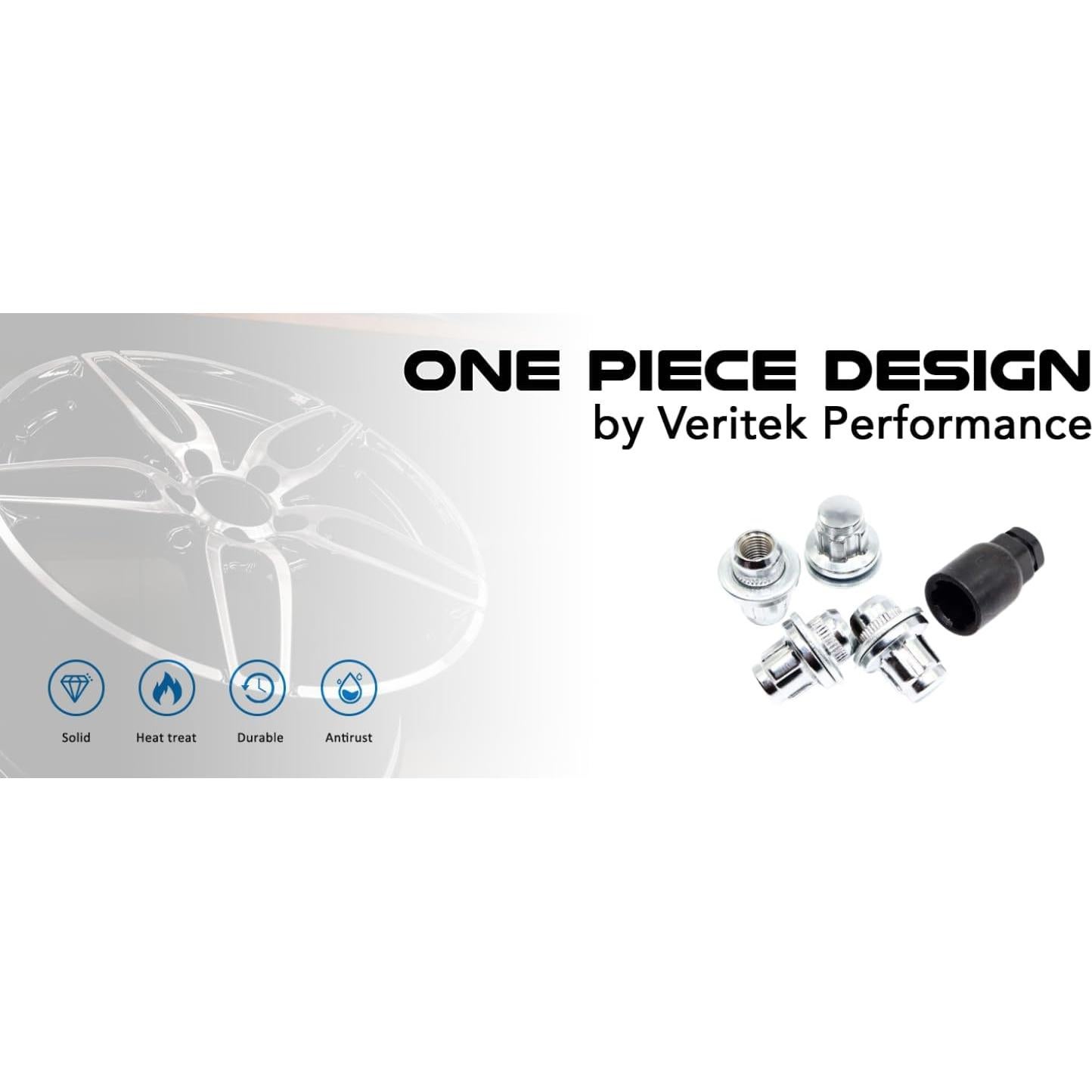 Juego de 4 Tuercas de Rueda Cromadas Veritek 12x1.25mm para Nissan