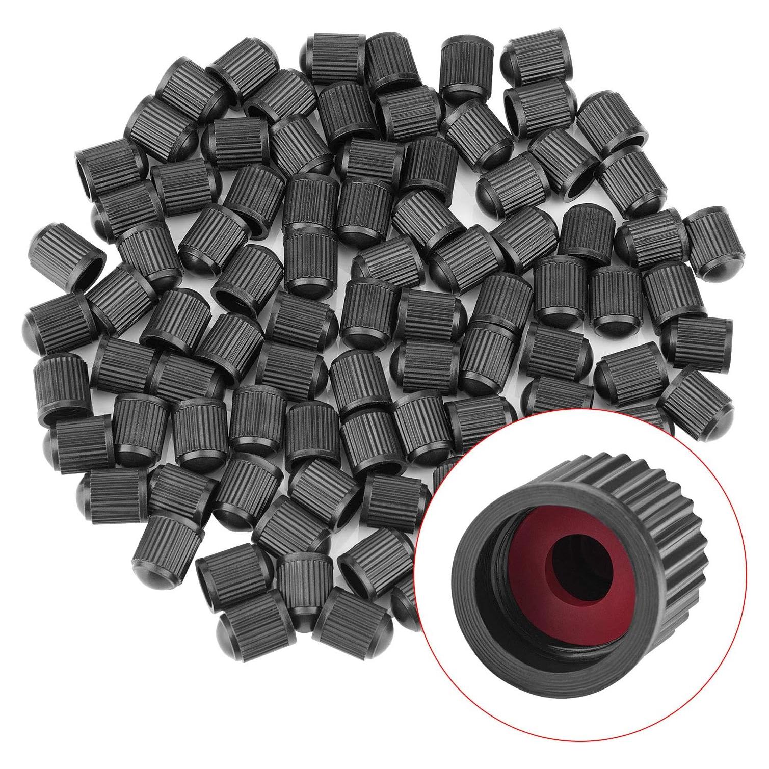 150 Tapas de Válvula de Neumático Awpeye Universales Negras