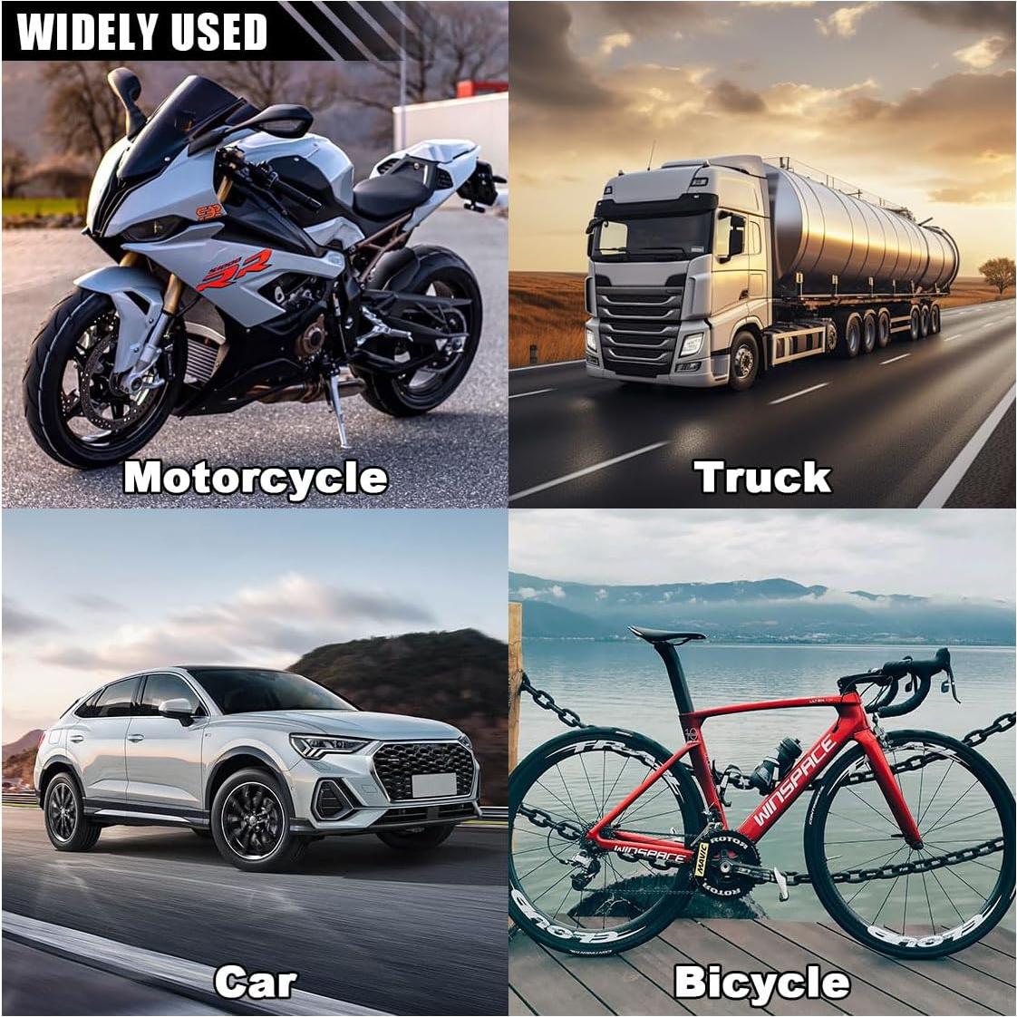 4 Tapones de Válvula de Neumático BDZMC Aluminio Negro