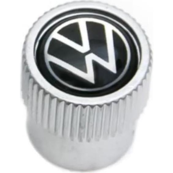 Tapa de Válvula de Neumático Volkswagen Negro Juego de 4