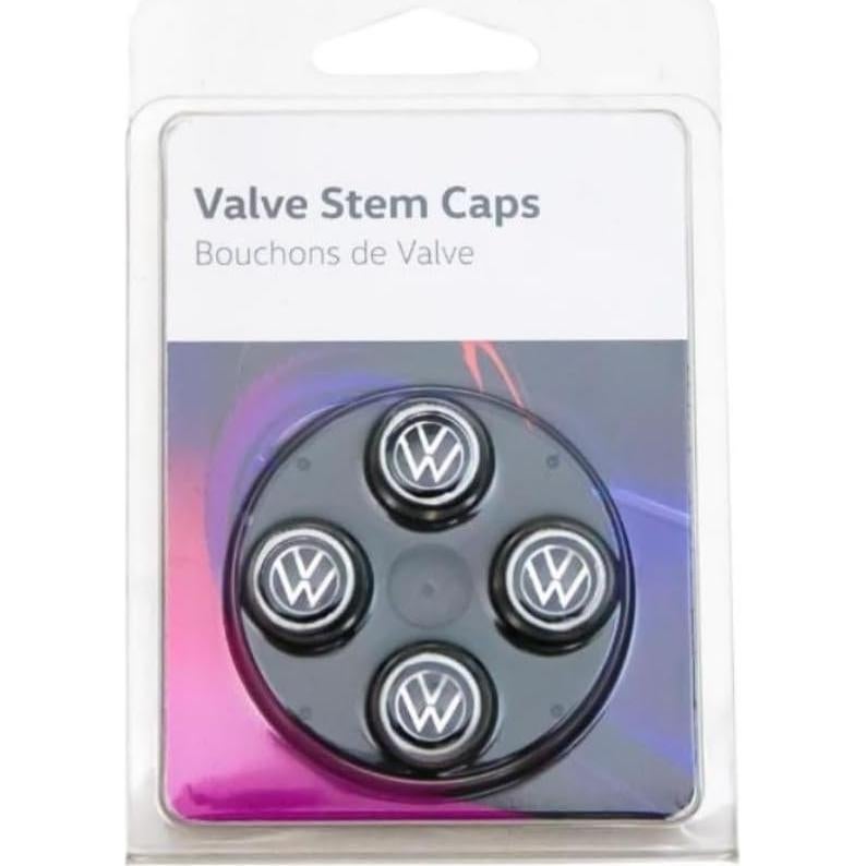 Tapa de Válvula de Neumático Volkswagen Negro Juego de 4