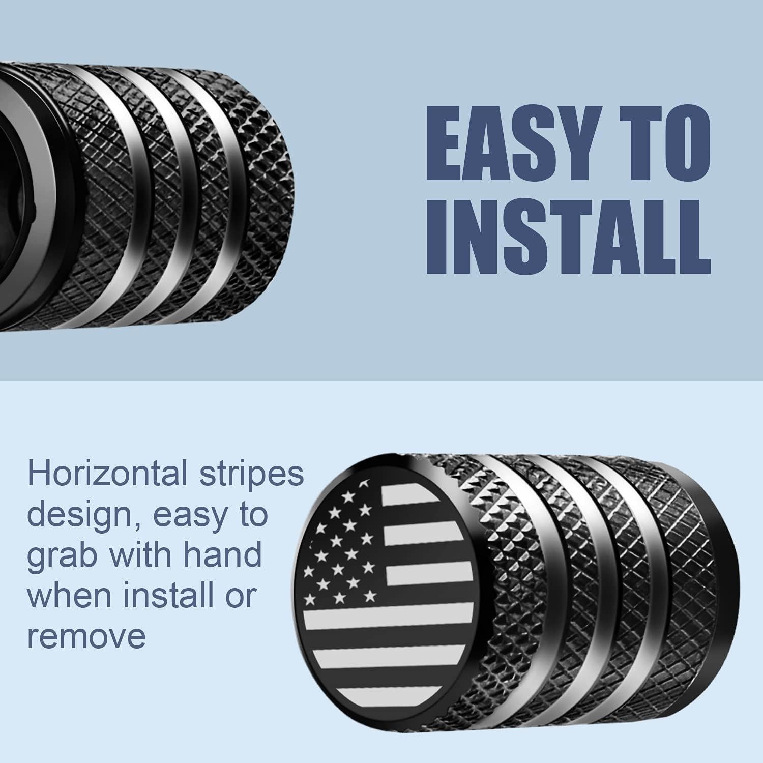 Tapa de Válvula de Neumático DECURCAR - Paquete de 12 - Negra