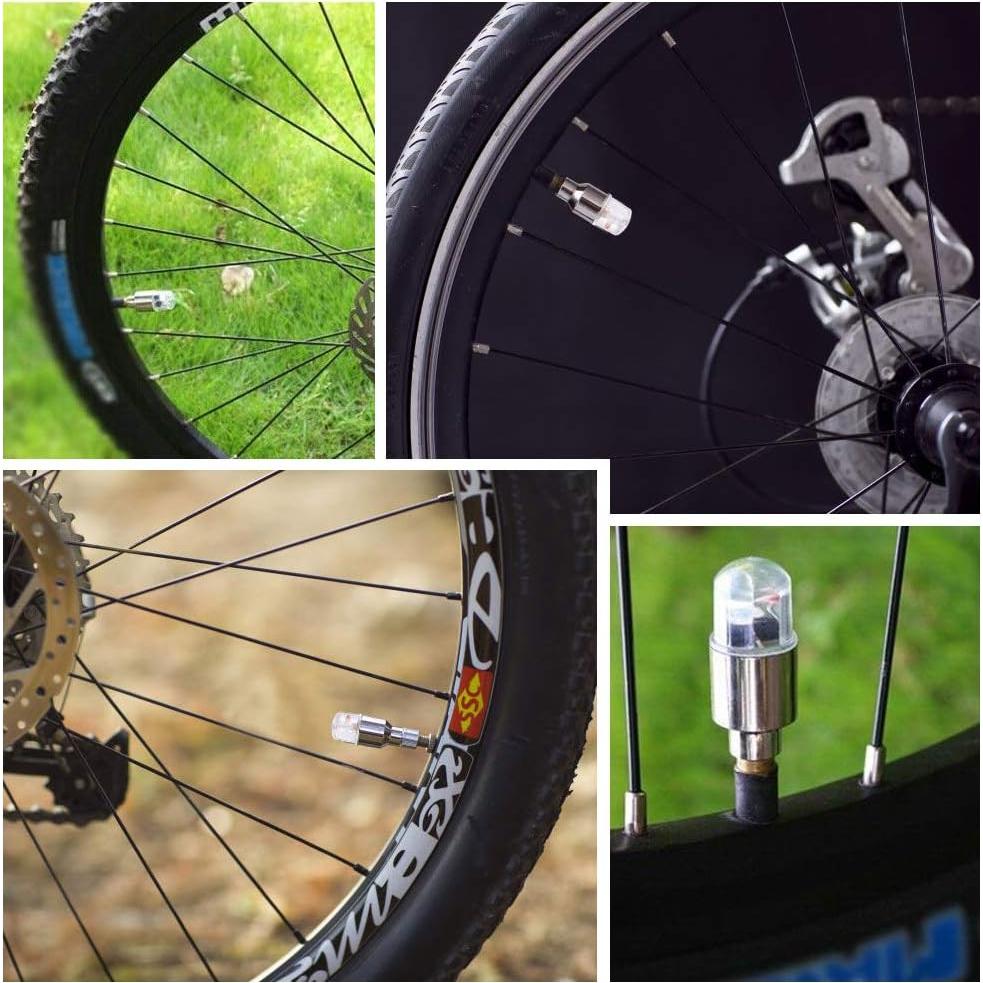 12 Luces LED para Ruedas FICBOX - Tapa de Válvula Azul