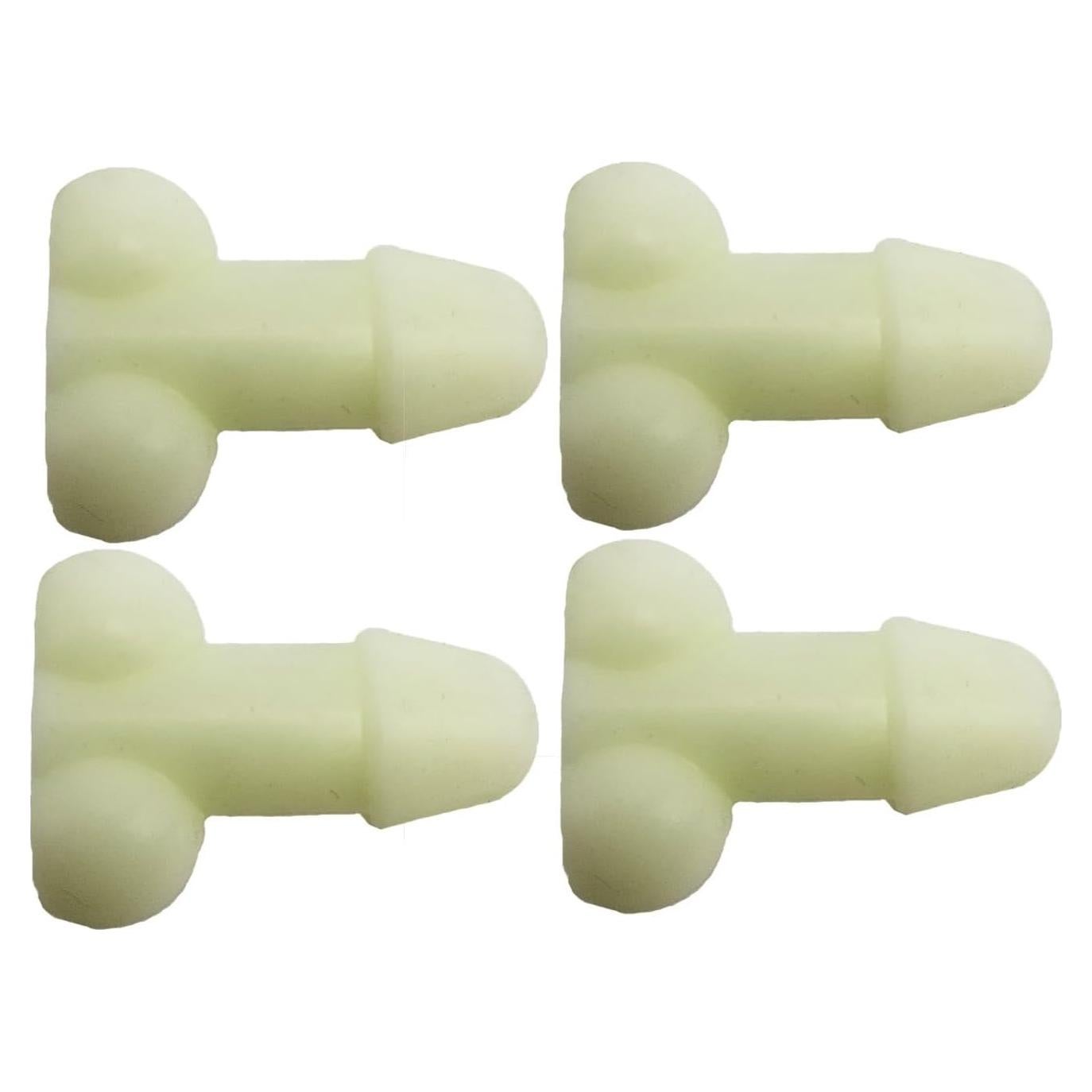 4 Tapas de Válvula Brillantes SISUJA para Neumáticos Blancas