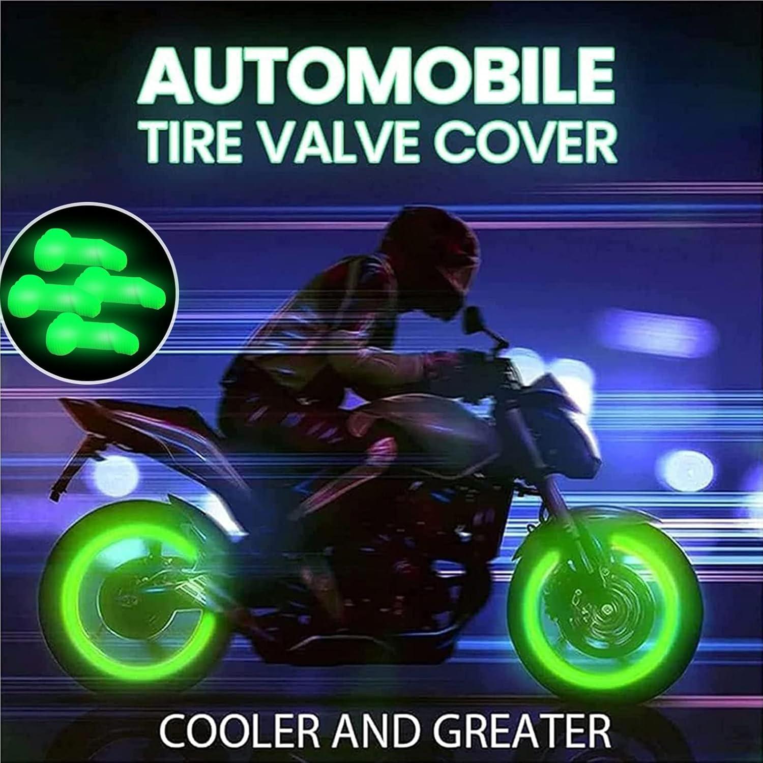 4 Tapas de Válvula Brillantes SISUJA para Neumáticos Blancas