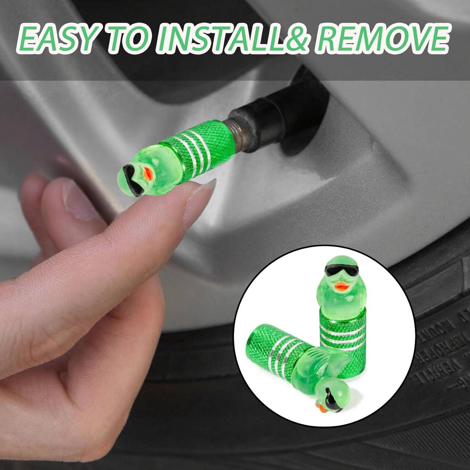 4 Tapones de Válvula de Neumático Gato Databa Aluminio Rosa