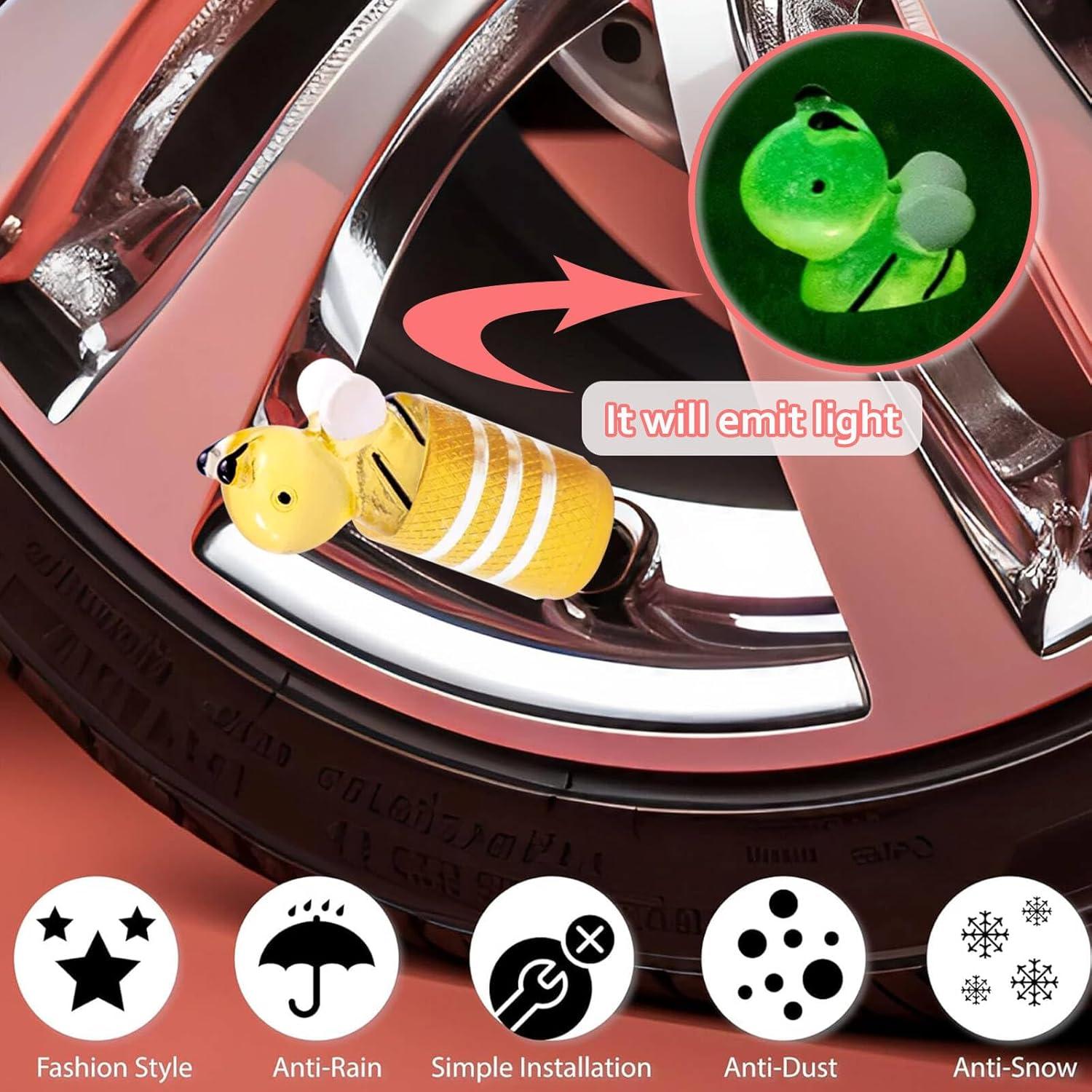 4 Tapones de Válvula de Neumático Gato Databa Aluminio Rosa