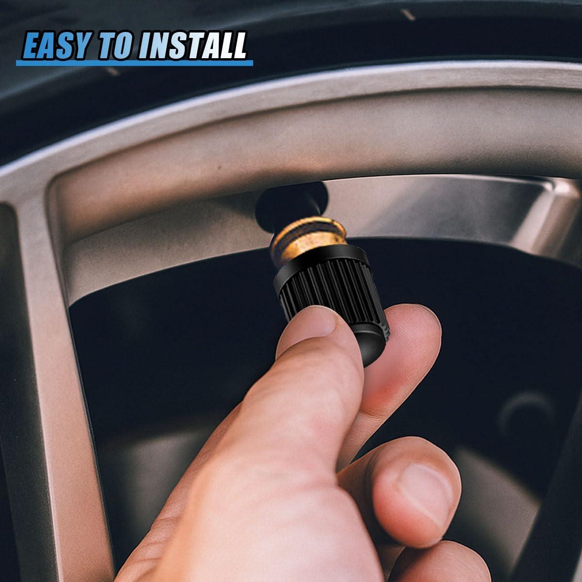 Tapas de Válvula de Neumático GAOLAOSY - 20 Piezas, Negro