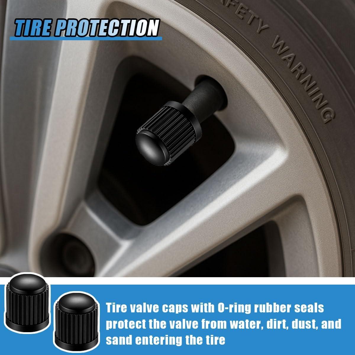 Tapas de Válvula de Neumático GAOLAOSY - 20 Piezas, Negro