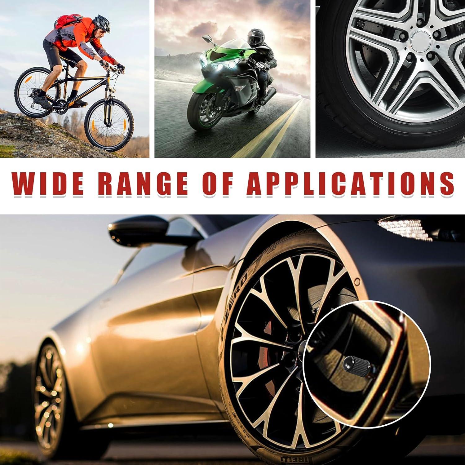 Ziciner 20 PCS Tapas de Válvula de Neumático Universal Negro