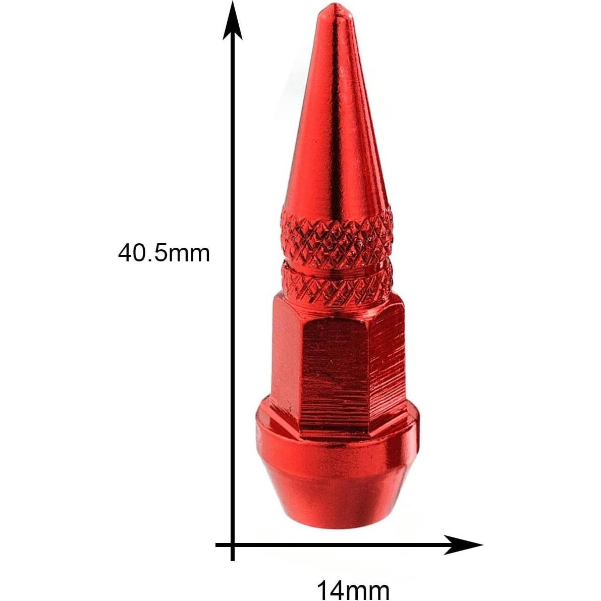Tapa de Válvula de Neumático Lunsom Aluminio Rojo 4 Pcs