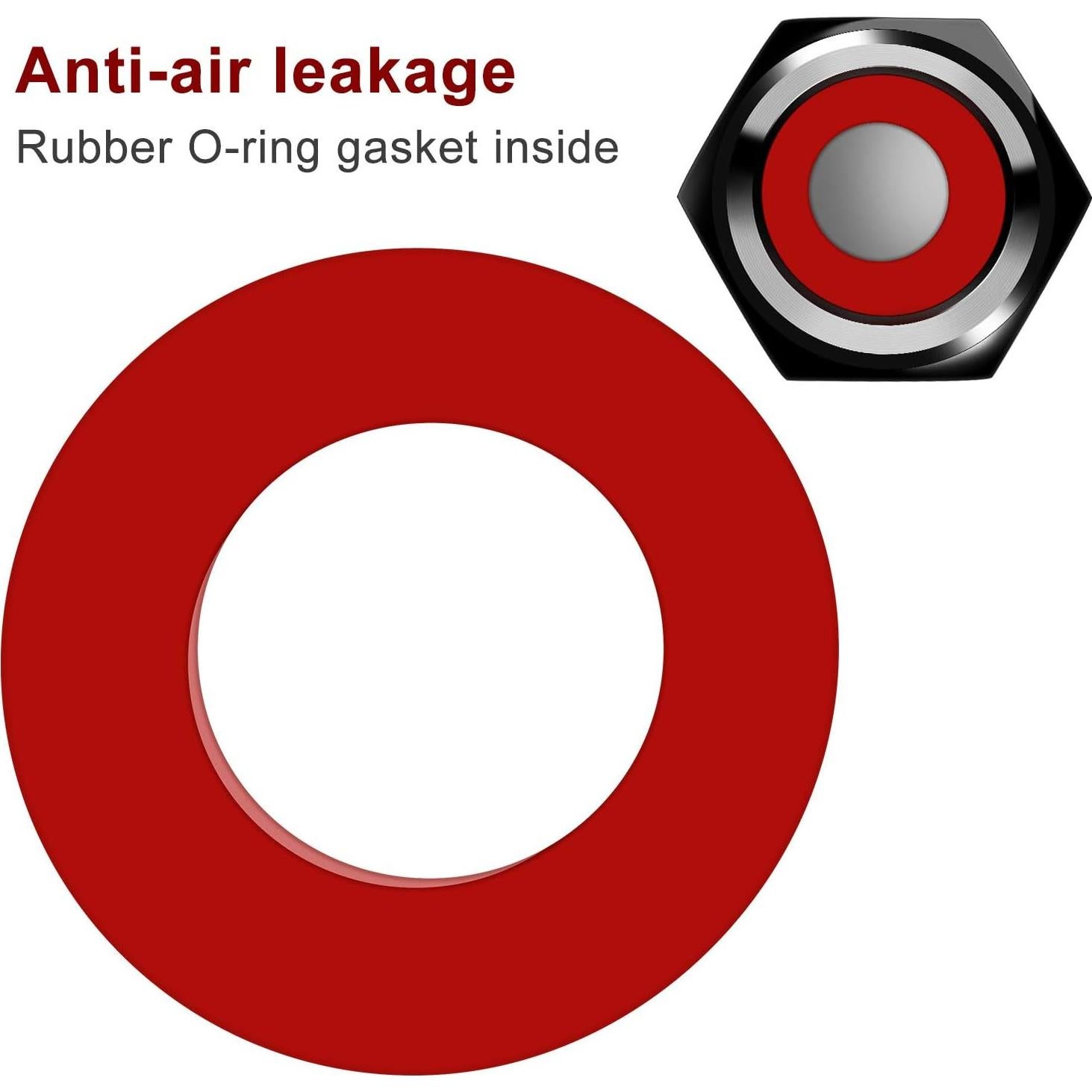 20 Tapas de Válvula de Neumático Mudder Hexagonales Negras