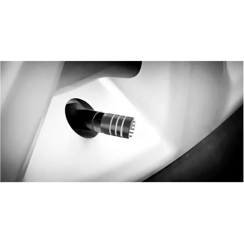 Tapas de Válvula de Metal Miliheaven Gris Bicolor - Paquete de 4