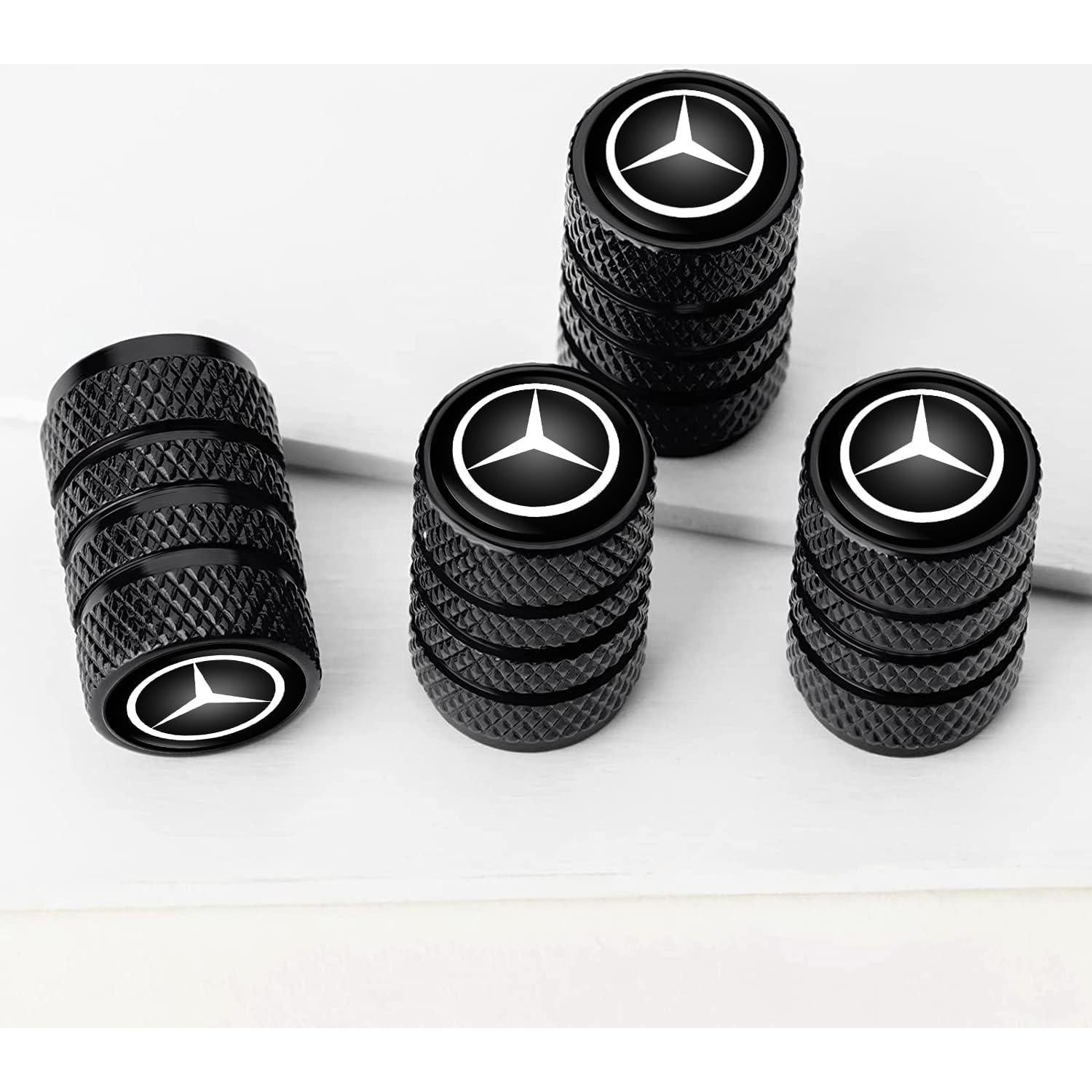 Tapas de Válvula de Neumático JSMAX 4 Piezas Universal Negro