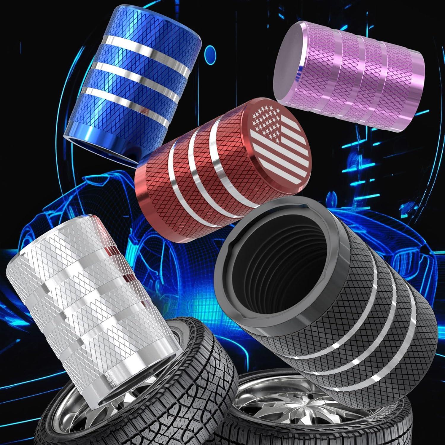 12 Tapones de Válvula de Neumático BFXM Universales Negros