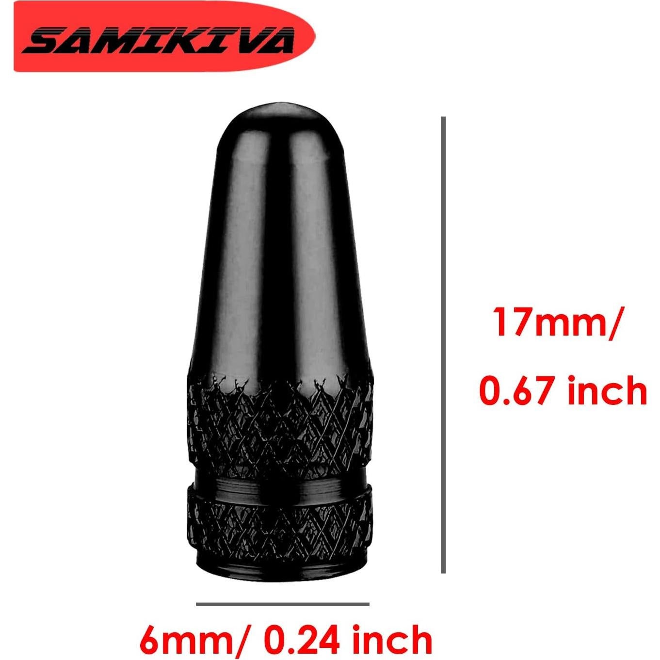 Paquete de 10 tapas de válvula Presta SAMIKIVA aluminio rojo y púrpura