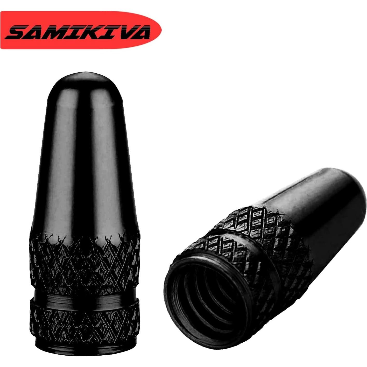 Paquete de 10 tapas de válvula Presta SAMIKIVA aluminio rojo y púrpura