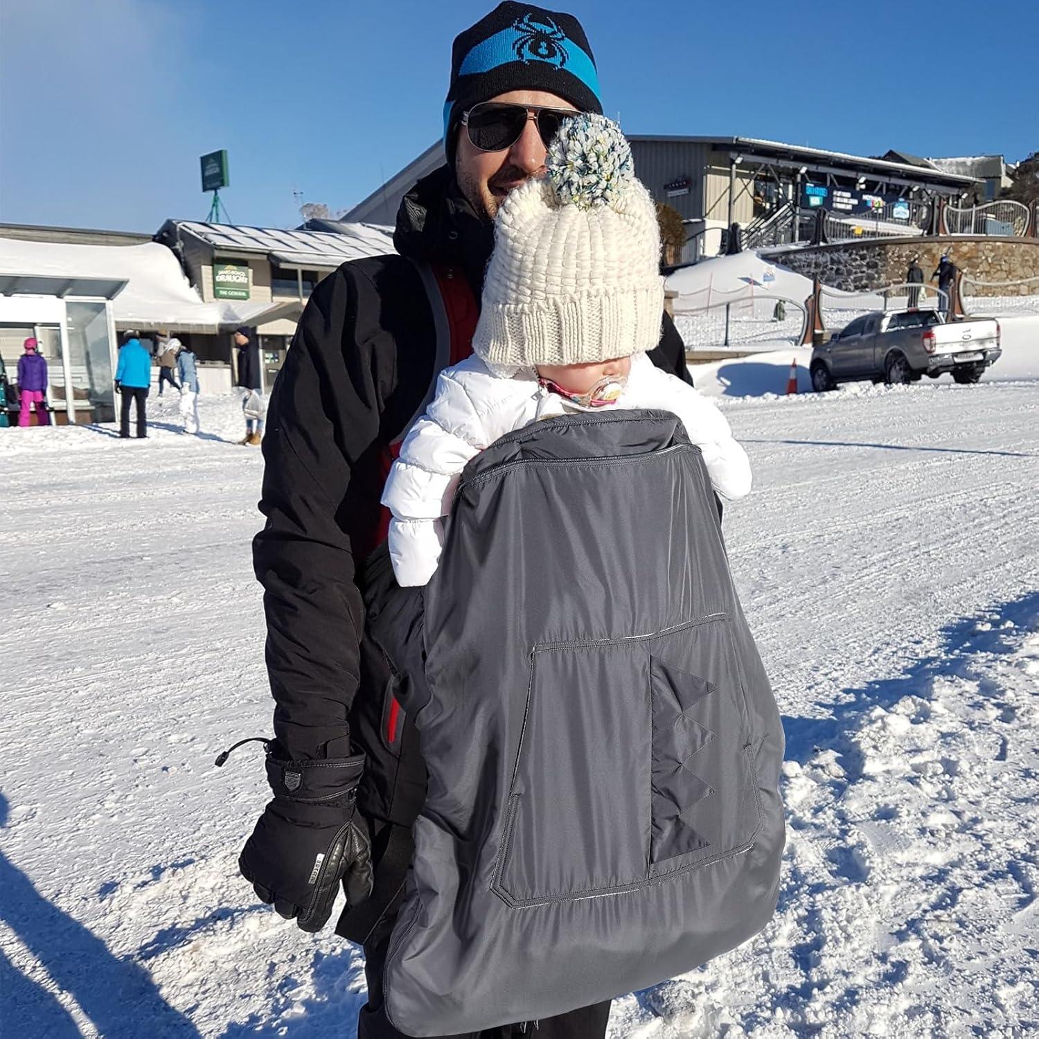 Cubierta para Portabebés Orzbow Gris Oscuro 3 Temporadas Impermeable