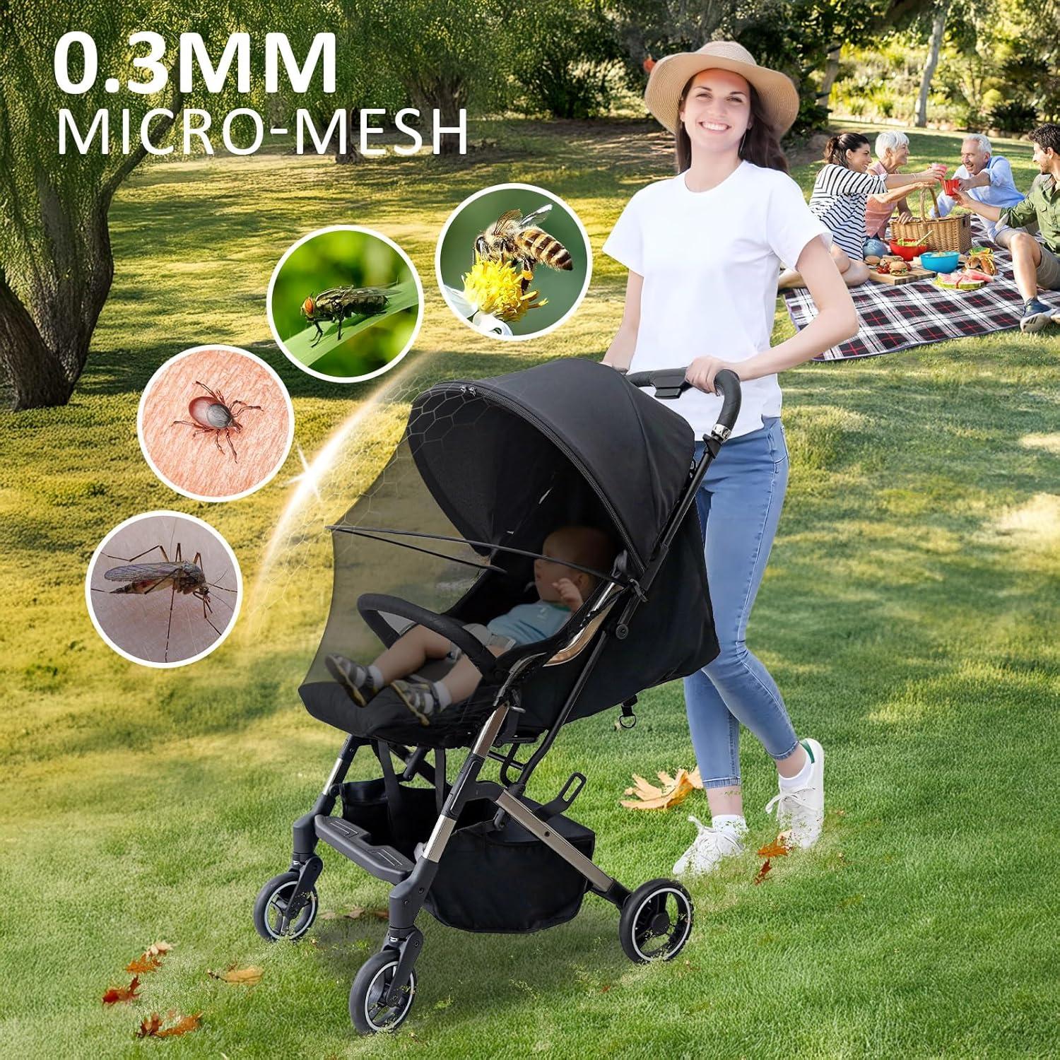 Cubierta para cochecito Cheermomo CM-SR con red y sombra UV