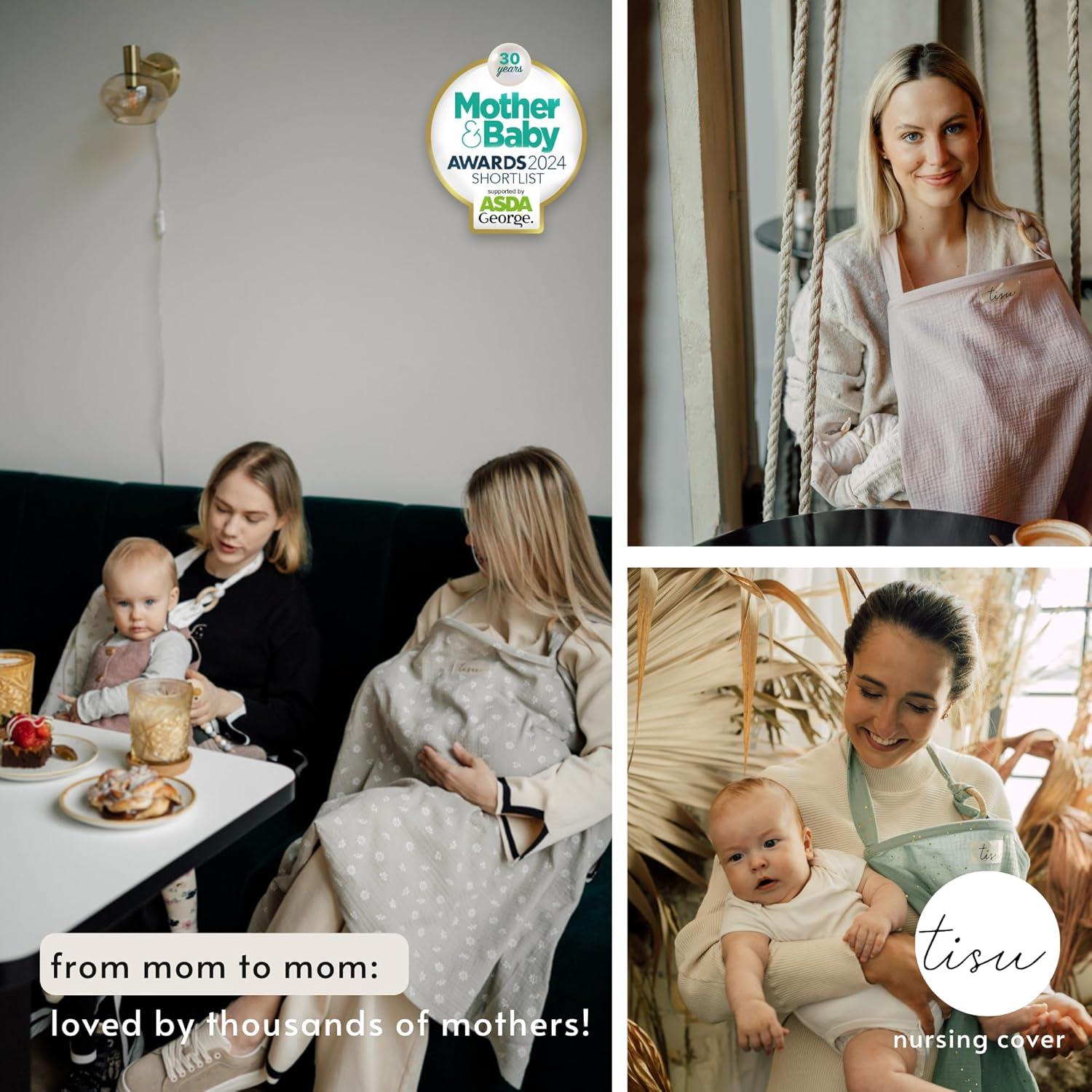 Cubierta de Lactancia TISU Margarita Beige - Muselina Algodón