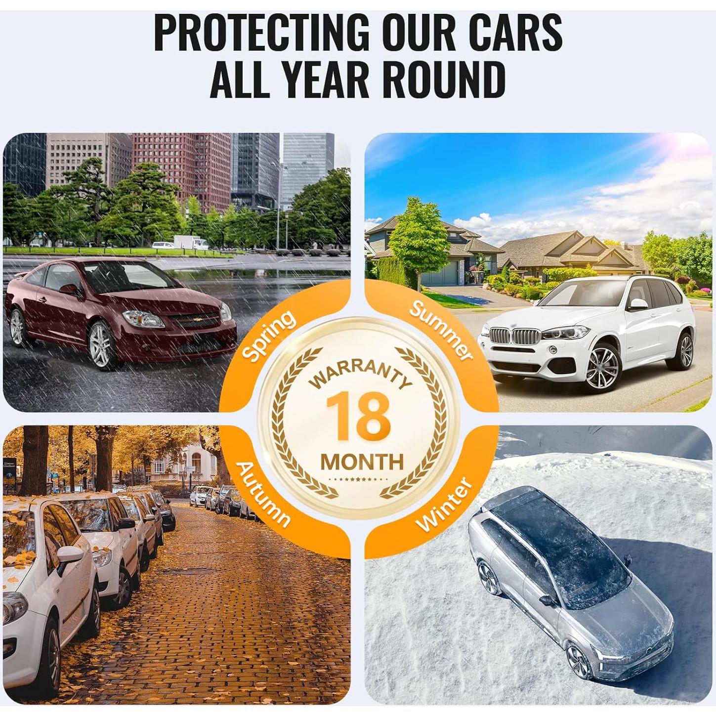 Cubierta de Coche OWEEIO Plata 30 Capas Impermeable Universal