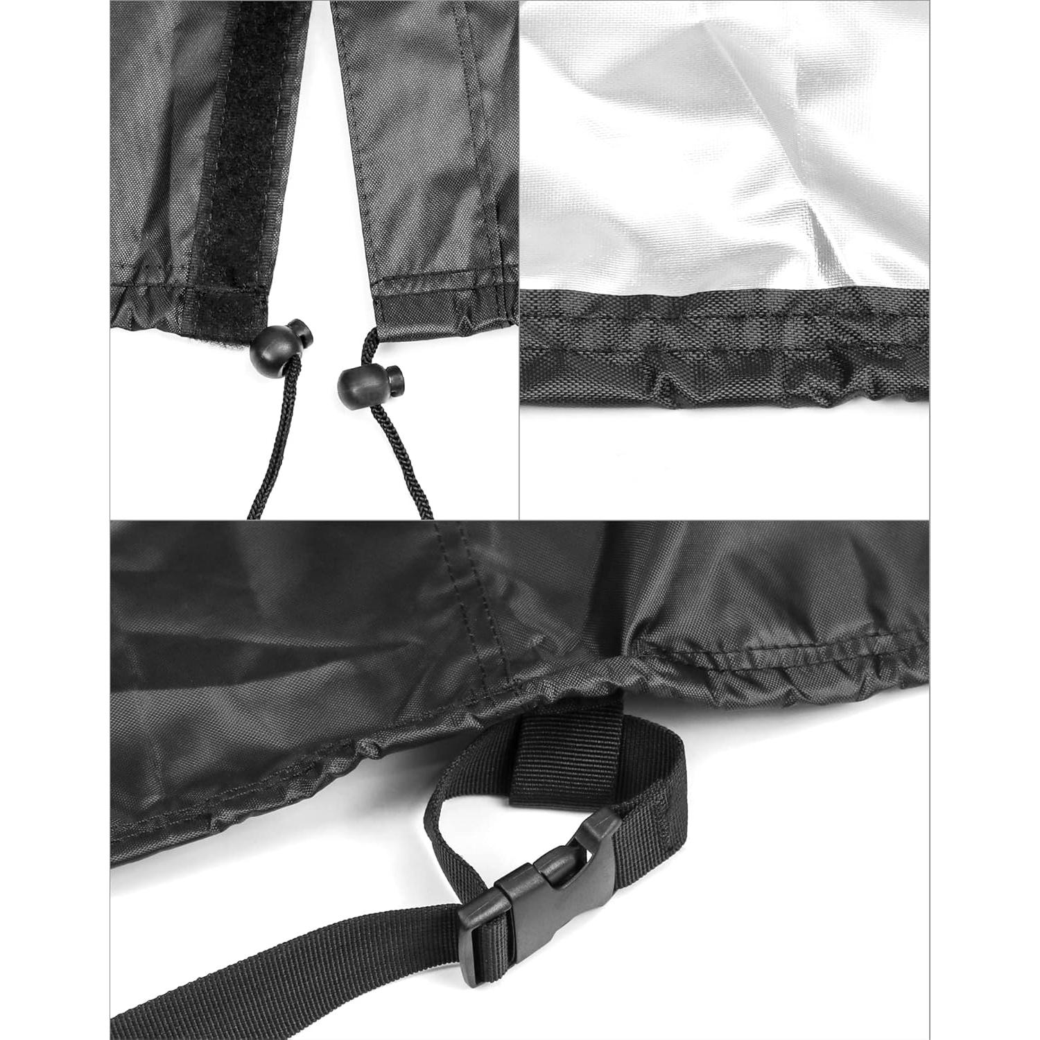 Cubierta Plegable Impermeable QWORK 600D para Carro Jardín 97x56x51cm