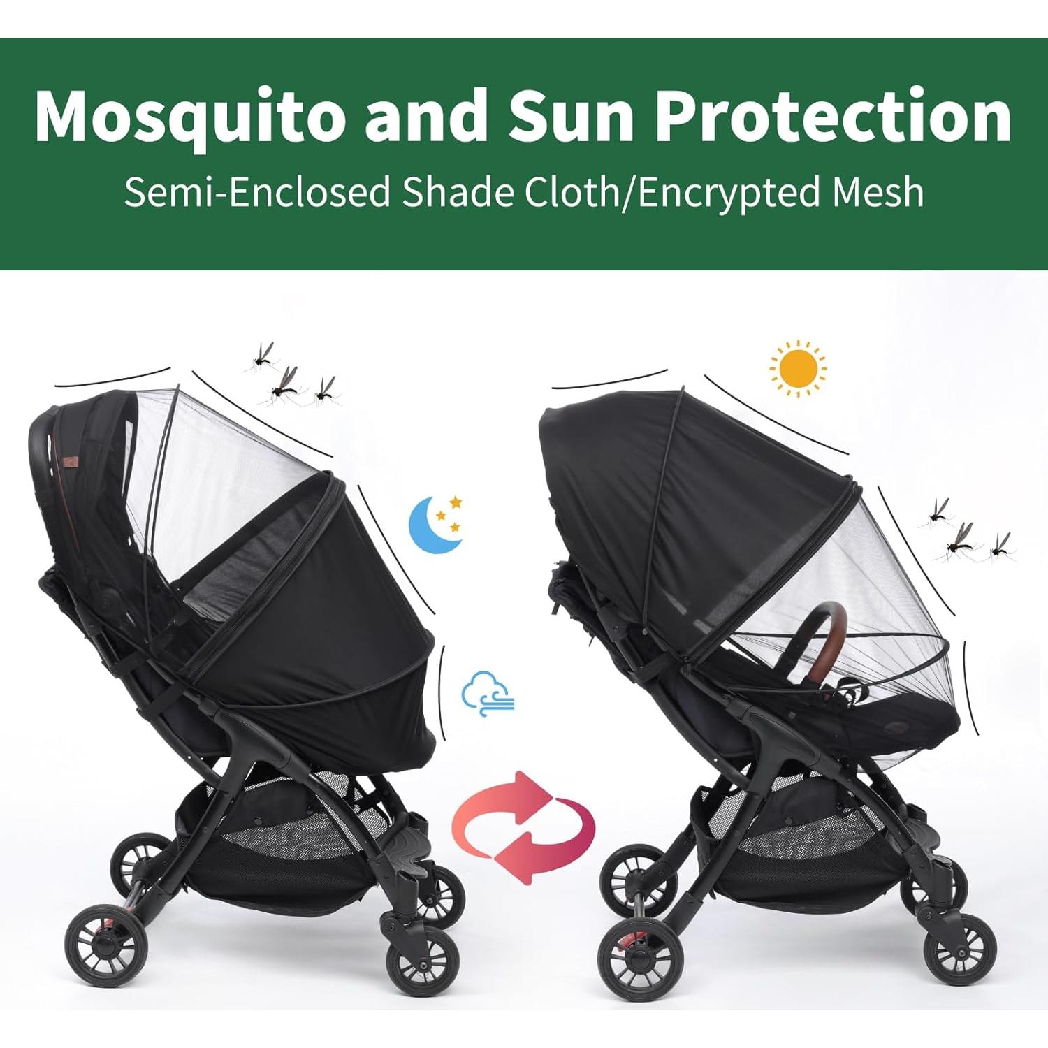 Cubierta de Sombra y Red de Mosquitos Duomi 100x55cm