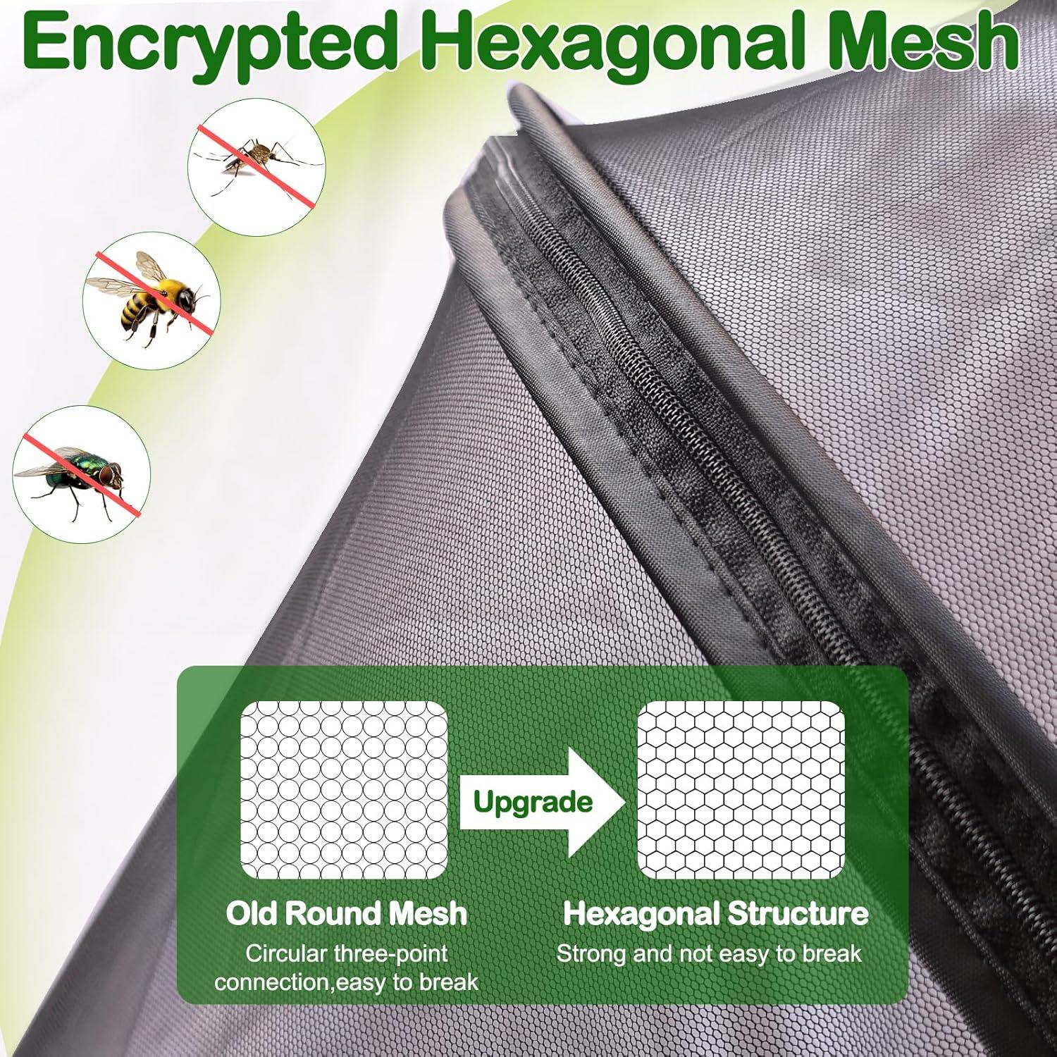 Red para Mosquitos Bebé con Sombrilla Ajustable - Negro