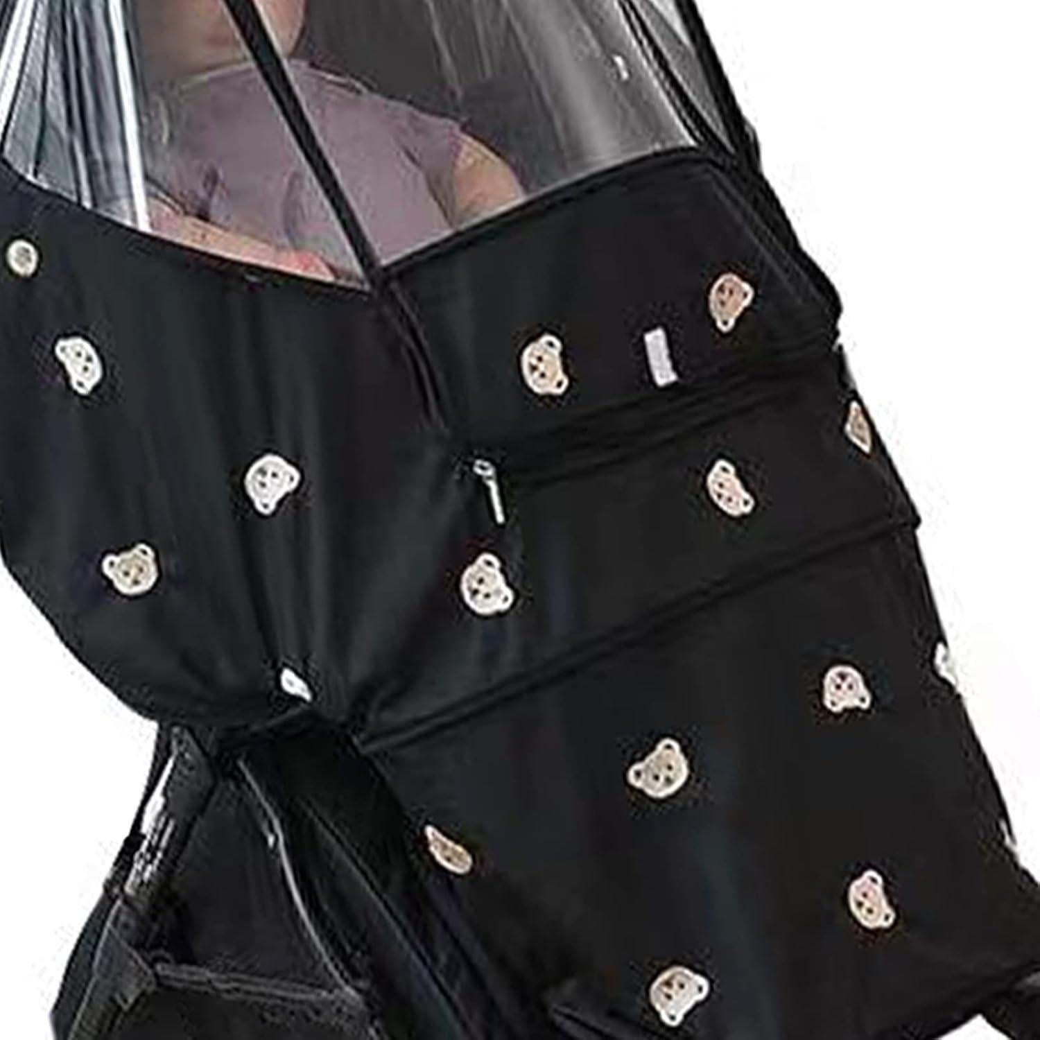 Cubierta de Lluvia para Cochecito VINGVO - Tela Oxford, Patrón Oso