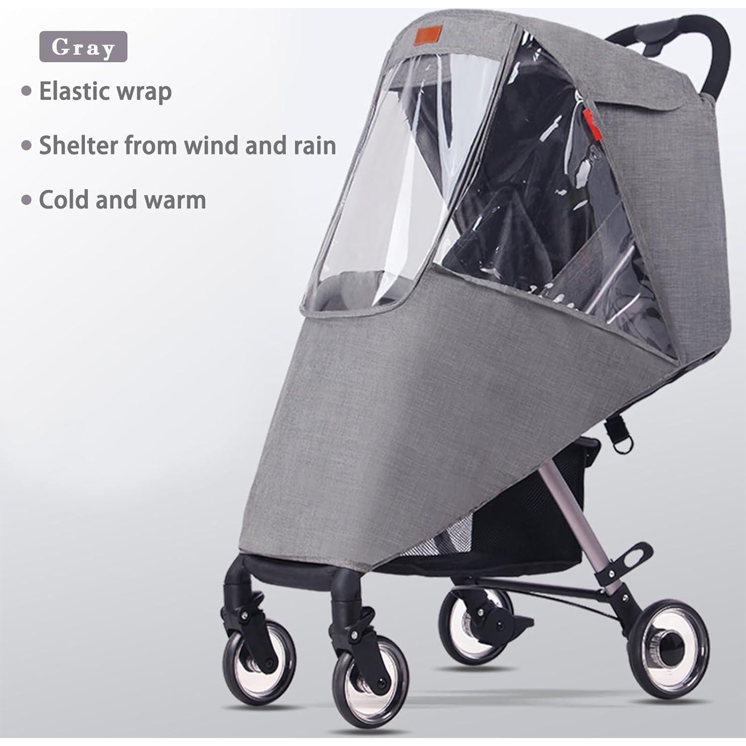 Cubierta de Lluvia para Cochecito de Bebé Universal con Ventana