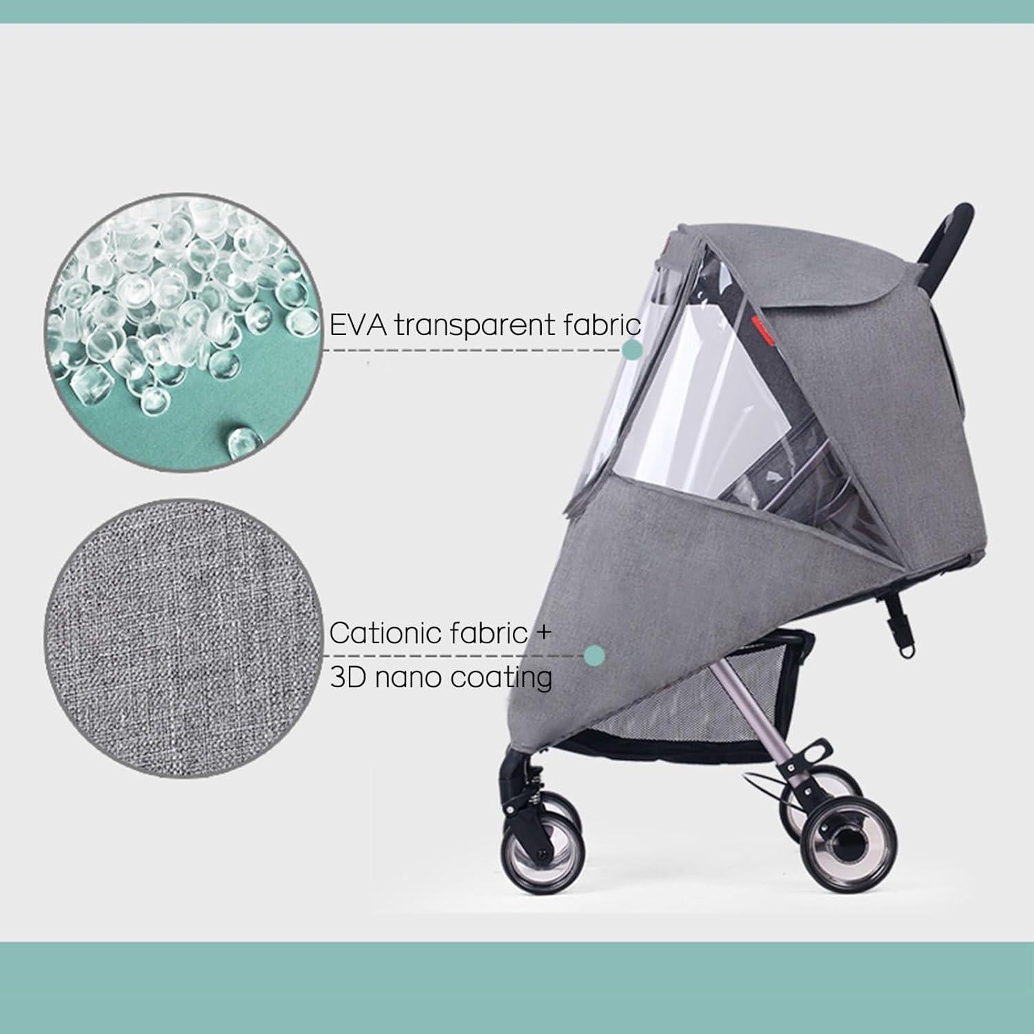 Cubierta de Lluvia para Cochecito de Bebé Universal con Ventana