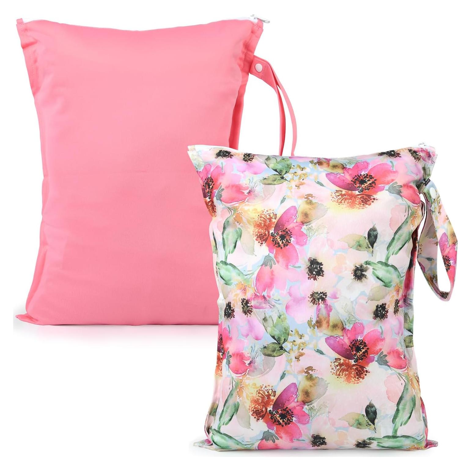 Bolsa Húmeda Impermeable Eaxin Floral - 2 Paquetes Reutilizables