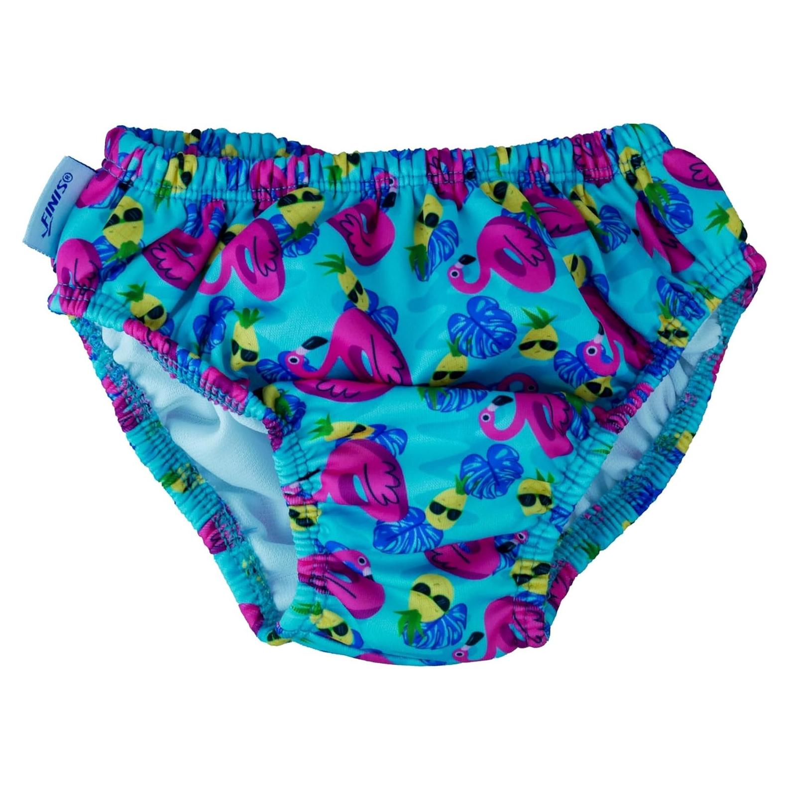 Pañal de natación reutilizable FINIS para bebés, Flamenco, M