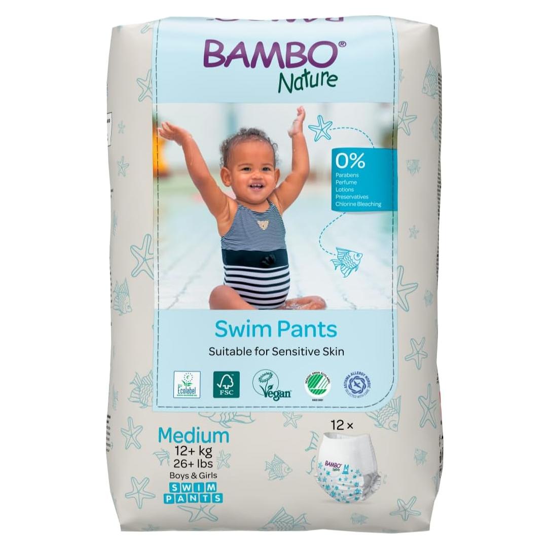 Pantalones de Baño Desechables Bambo Nature Mediano 12 Unidades