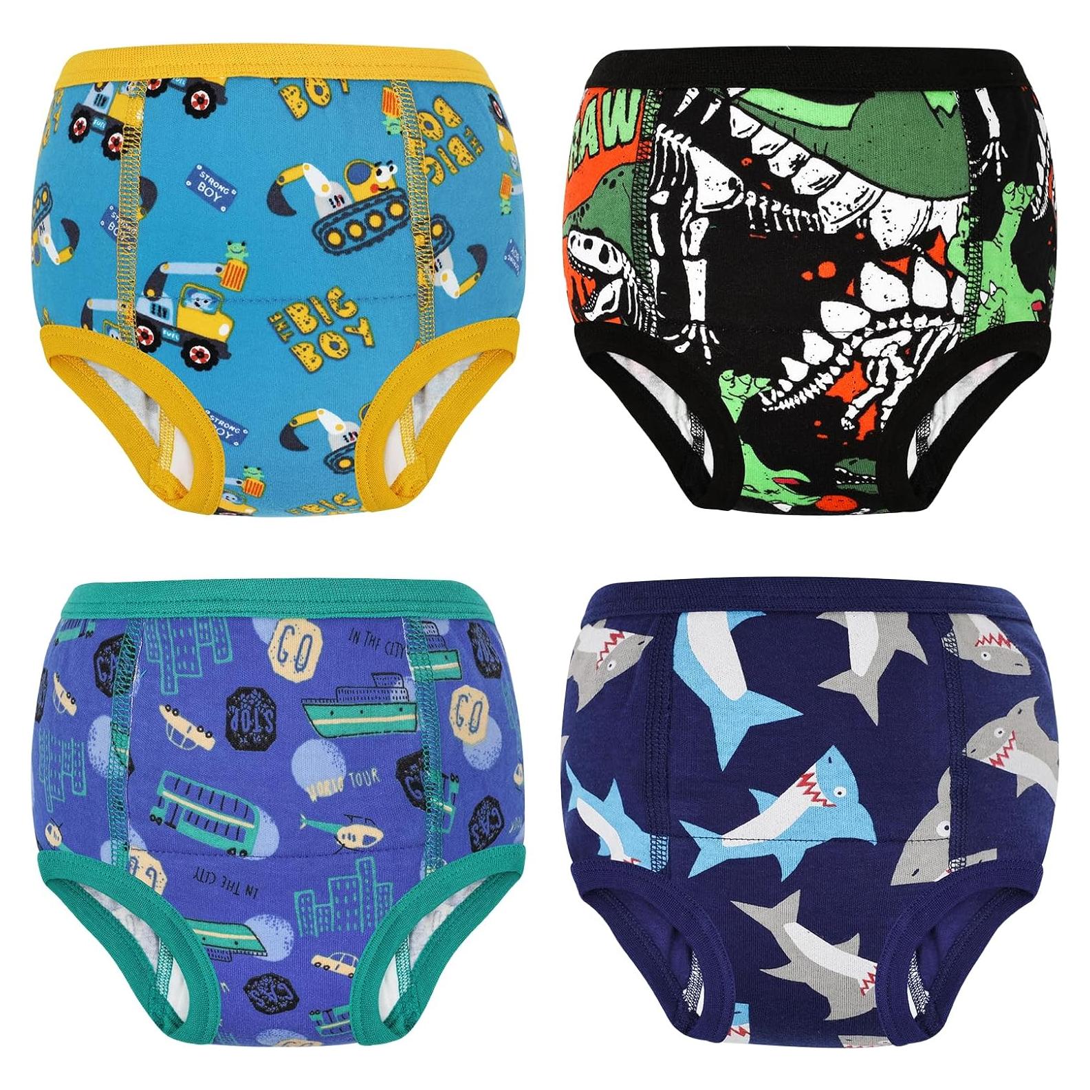 Ropa Interior Entrenamiento Baño MooMoo Baby 3T Algodón 4 Pzs