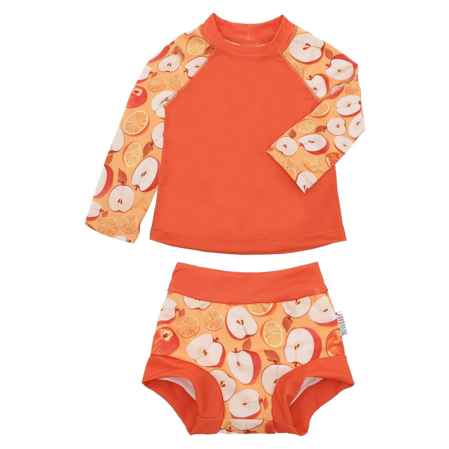 Traje de Baño 2 Pzs Alvababy para Bebés 12M-3T Rojo