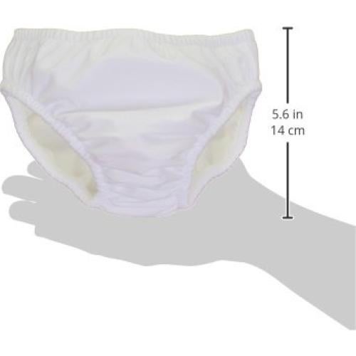 Pañal de Natación Reutilizable Unisex 18 Meses Blanco