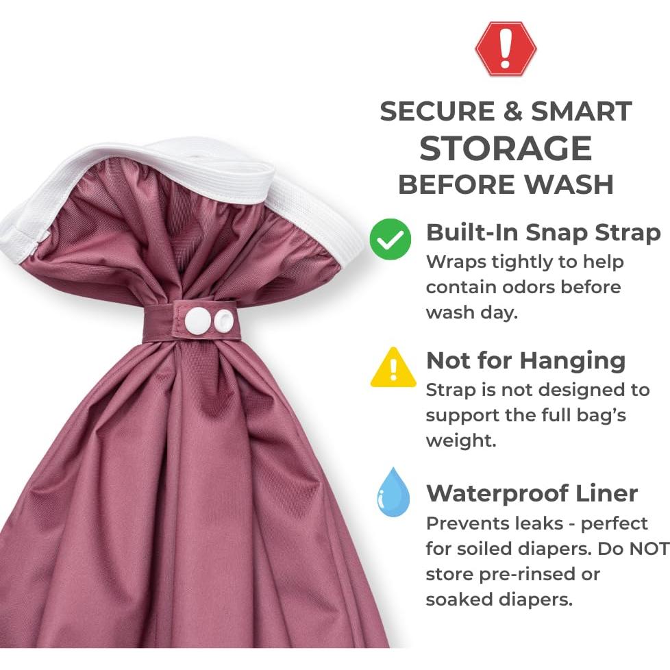 Forro de Cubo Reutilizable Nora's Nursery Rosa - 2 Paq