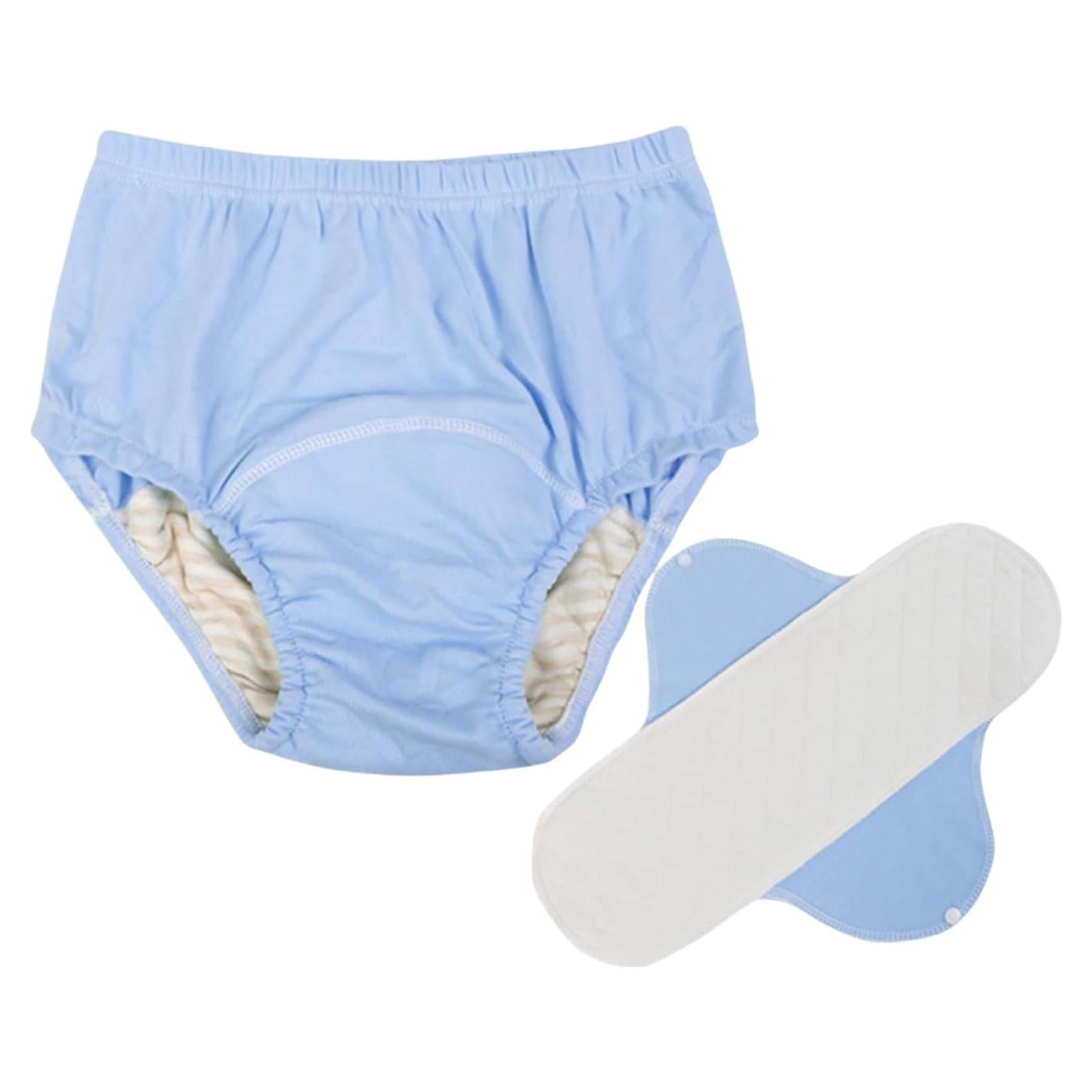 Pañal de Tela Reutilizable WEEOATAR XL Azul para Adultos