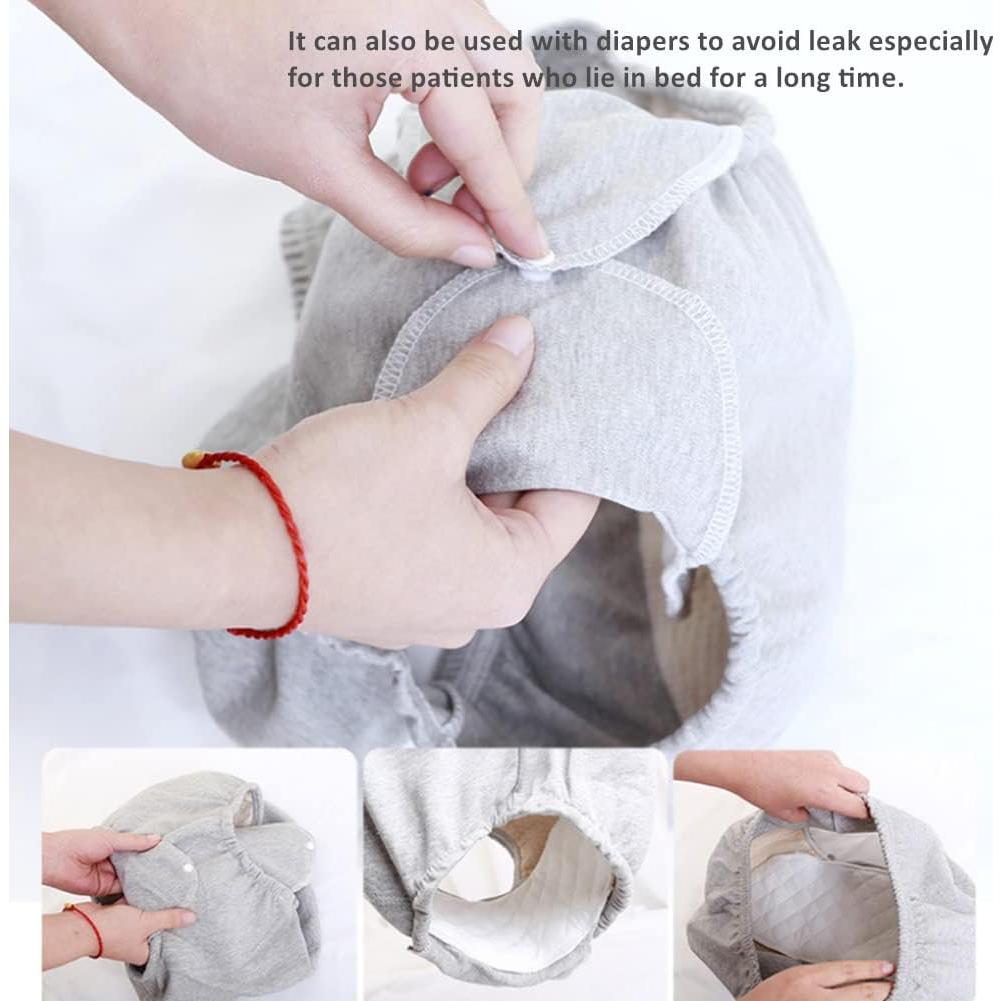 Pañal de Tela Reutilizable WEEOATAR XL Azul para Adultos