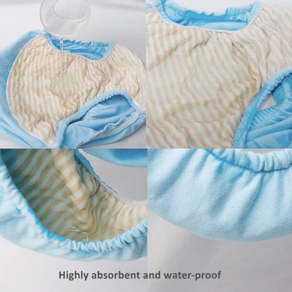 Pañal de Tela Reutilizable WEEOATAR XL Azul para Adultos