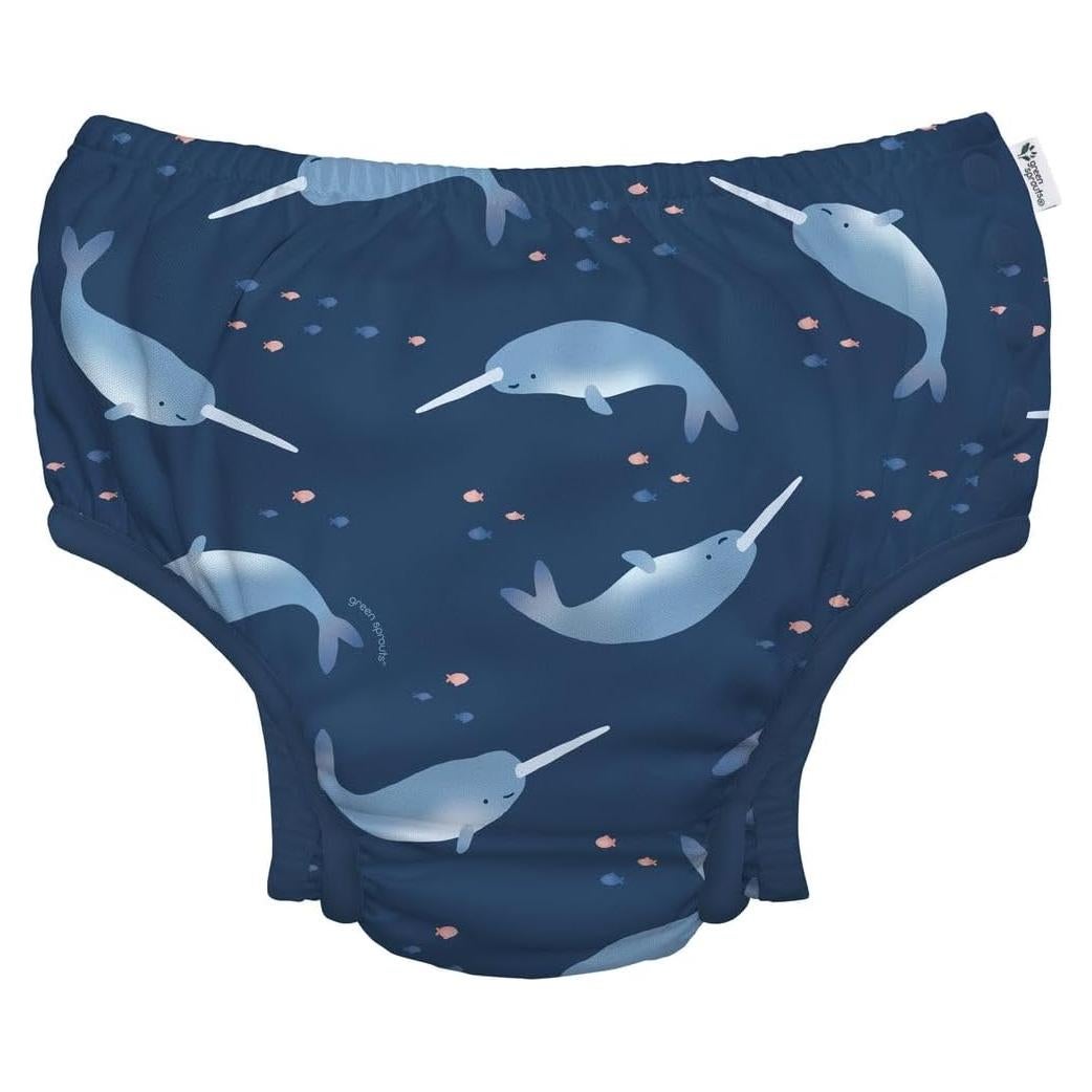Pañal de Natación Eco Green Sprouts Narval Marino 3T