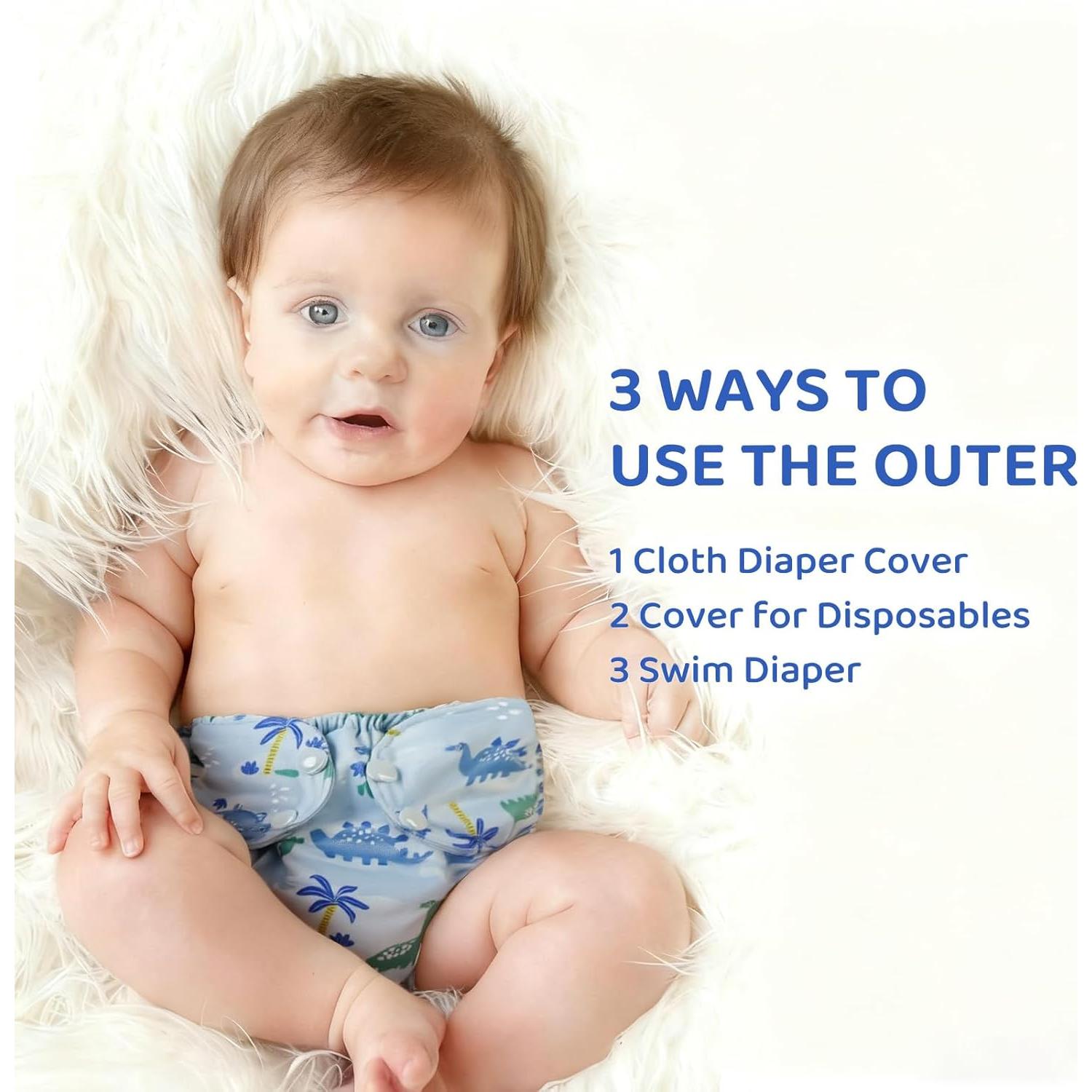 Cubierta de Pañal de Tela Impermeable BISENKID Estrella 8-16 kg