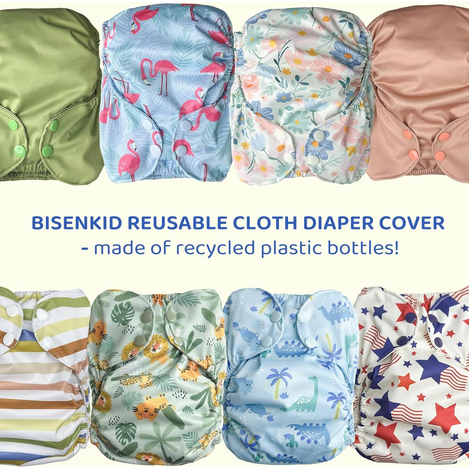 Cubierta de Pañal de Tela Impermeable BISENKID Estrella 8-16 kg