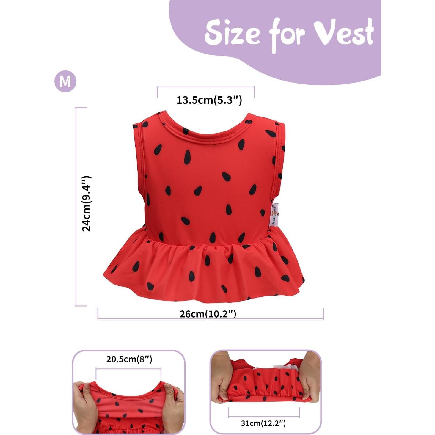 Traje de Baño Babygoal para Niña con Pañal Reutilizable 0-3 Años