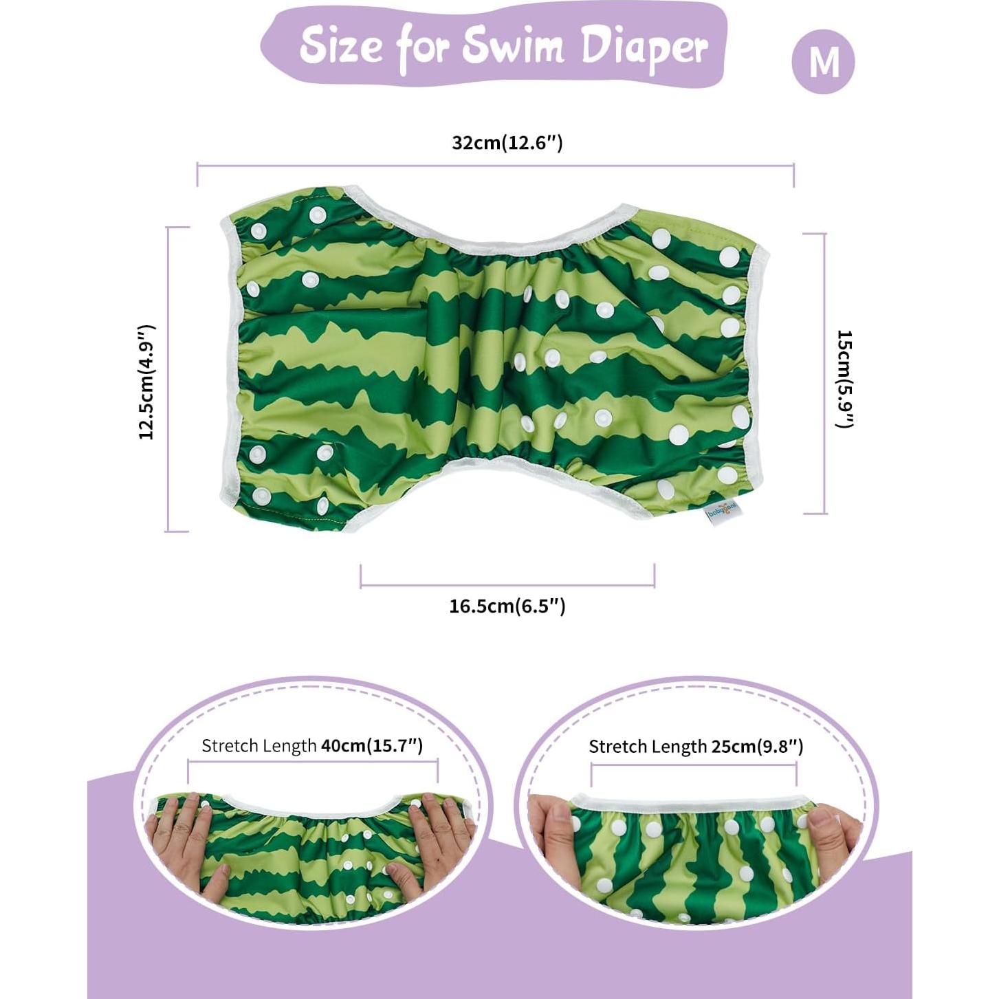 Traje de Baño Babygoal para Niña con Pañal Reutilizable 0-3 Años