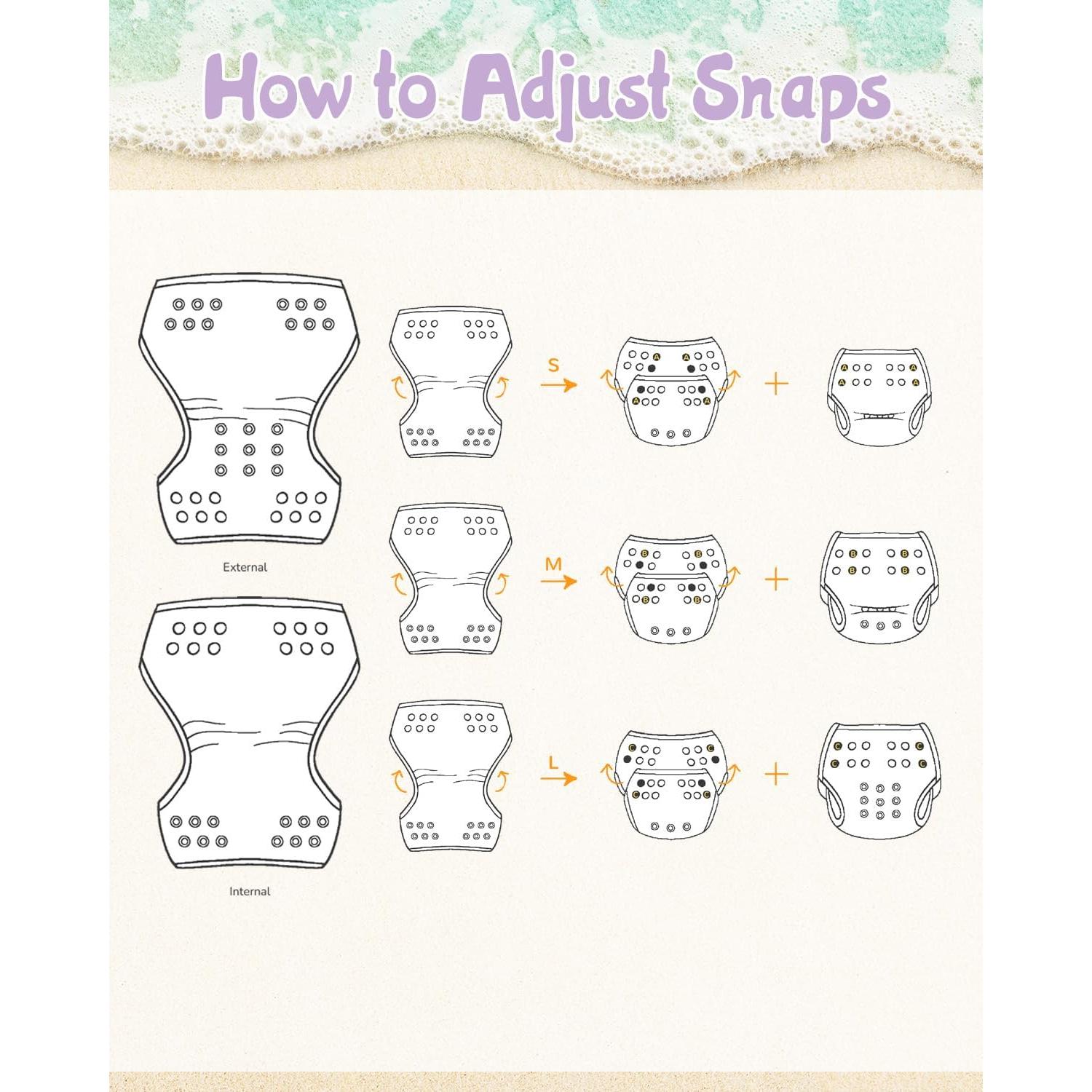 Traje de Baño Babygoal para Niña con Pañal Reutilizable 0-3 Años