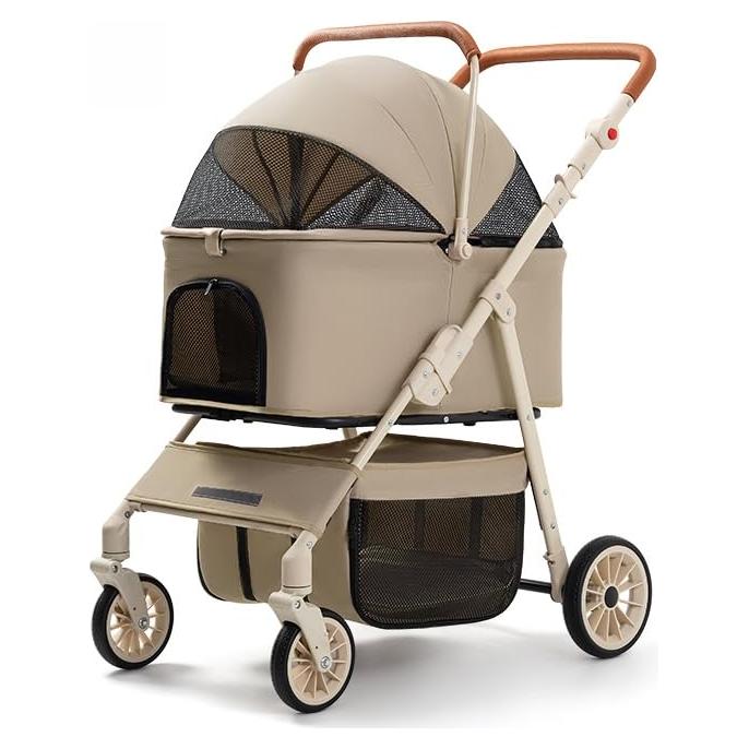Carrito para Mascotas FunImpact 3 en 1 Marrón Claro 21.77kg
